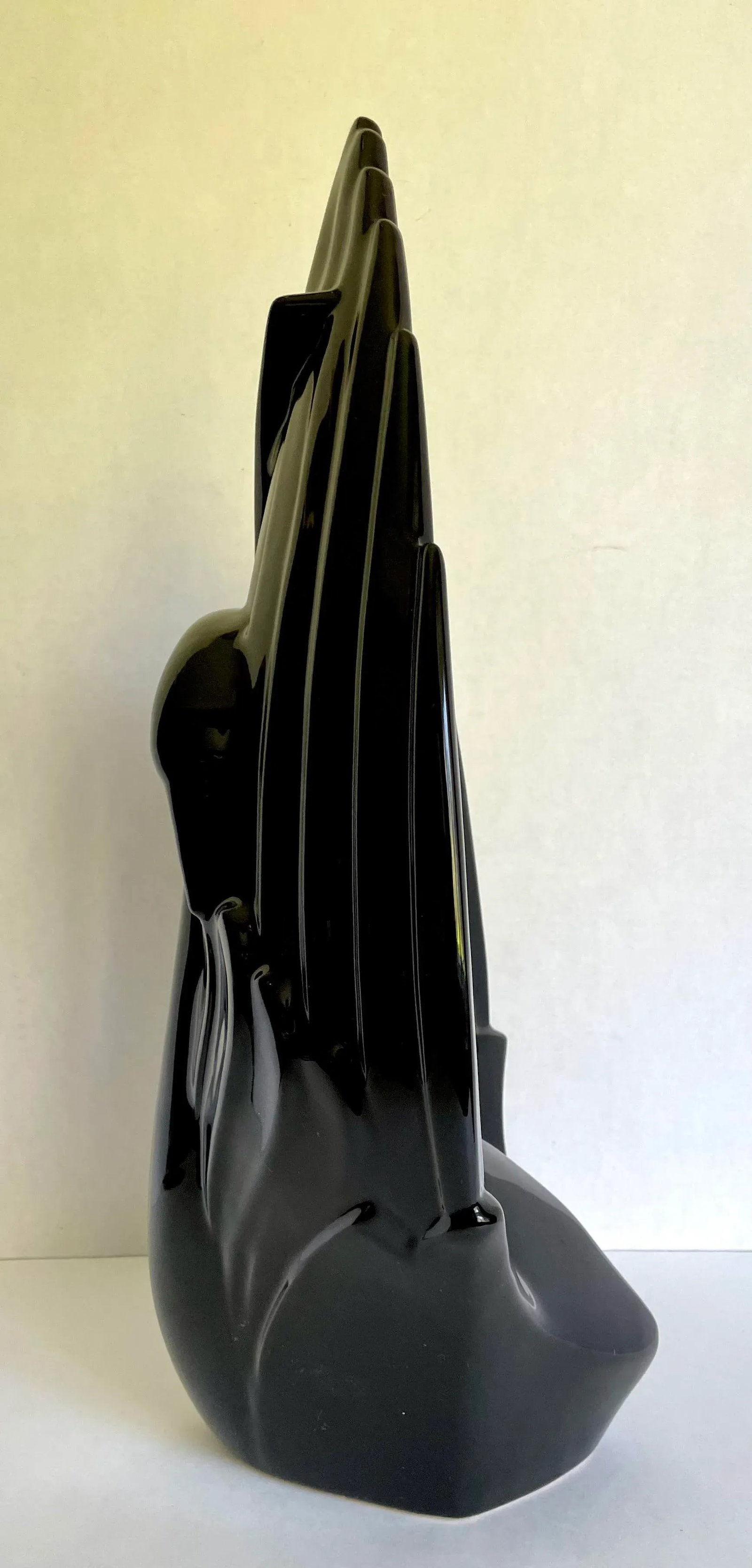 1960's Royal Haeger Pottery Black Ceramic Swan - 6