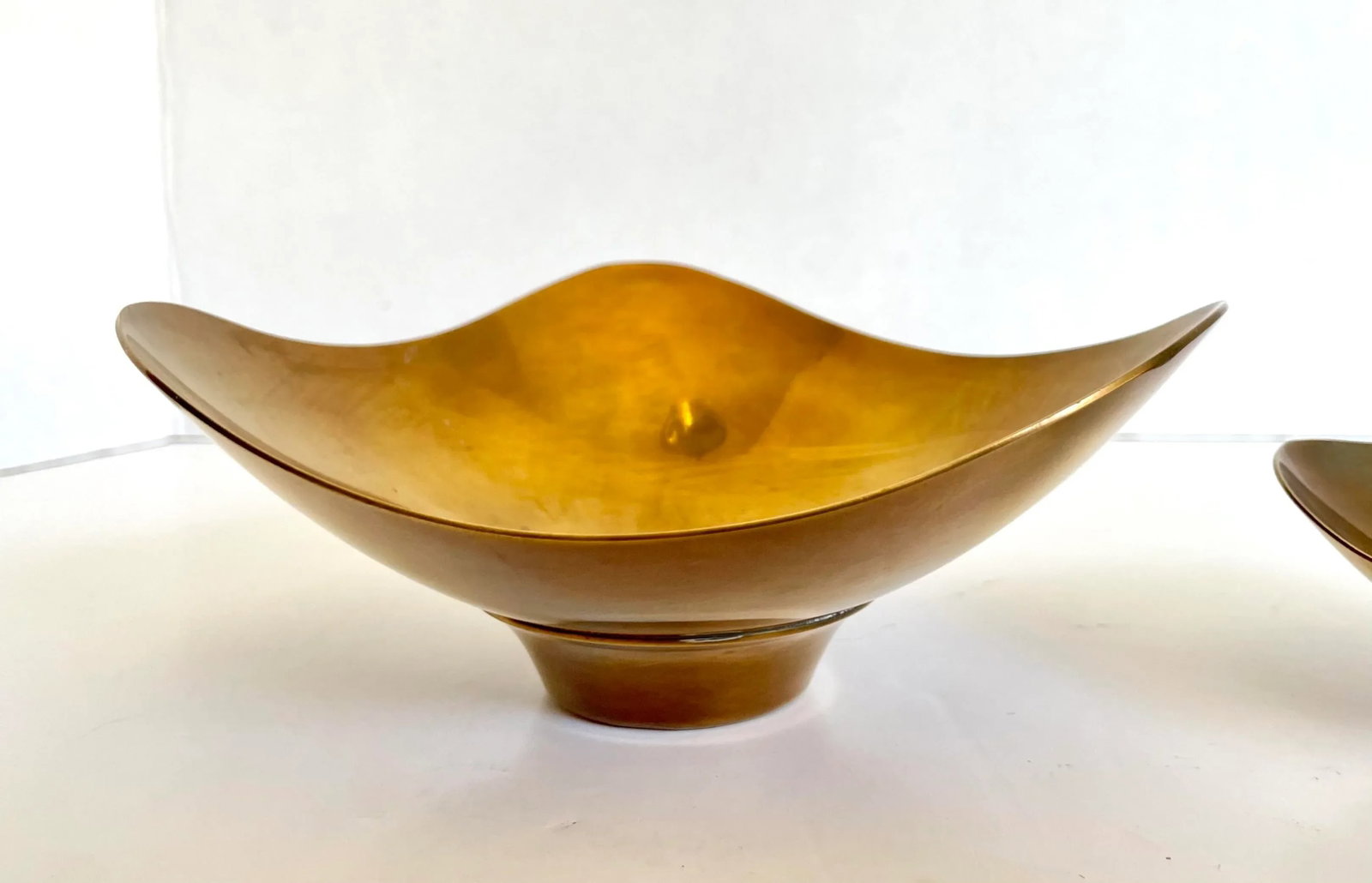1960s Pair of Raymor Organically Shaped Brass Finger Trinket Bowls - 6