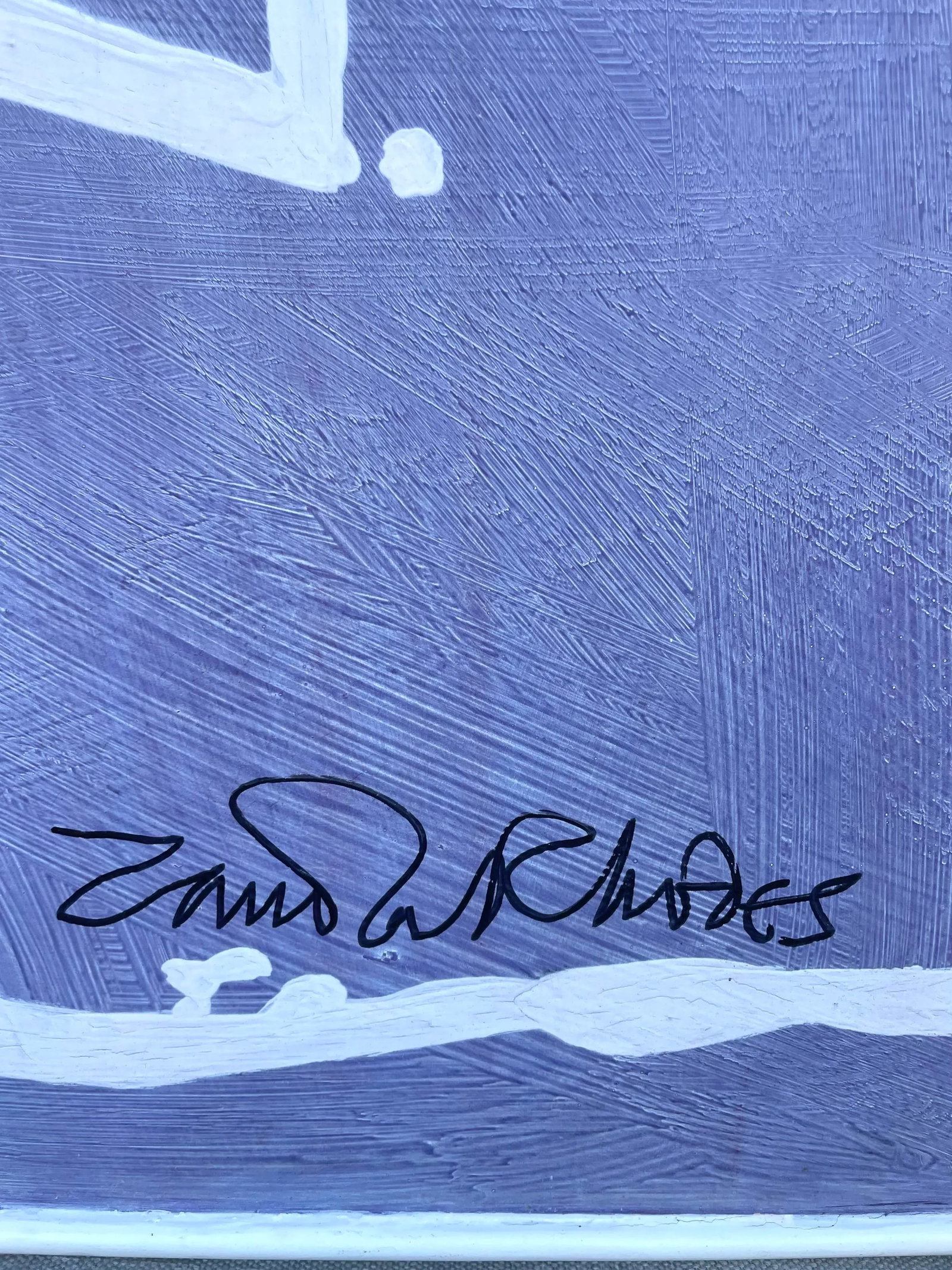 Late 20th Century Original XL Purple Star Painting on Board Signed by Zandra Rhodes - 3