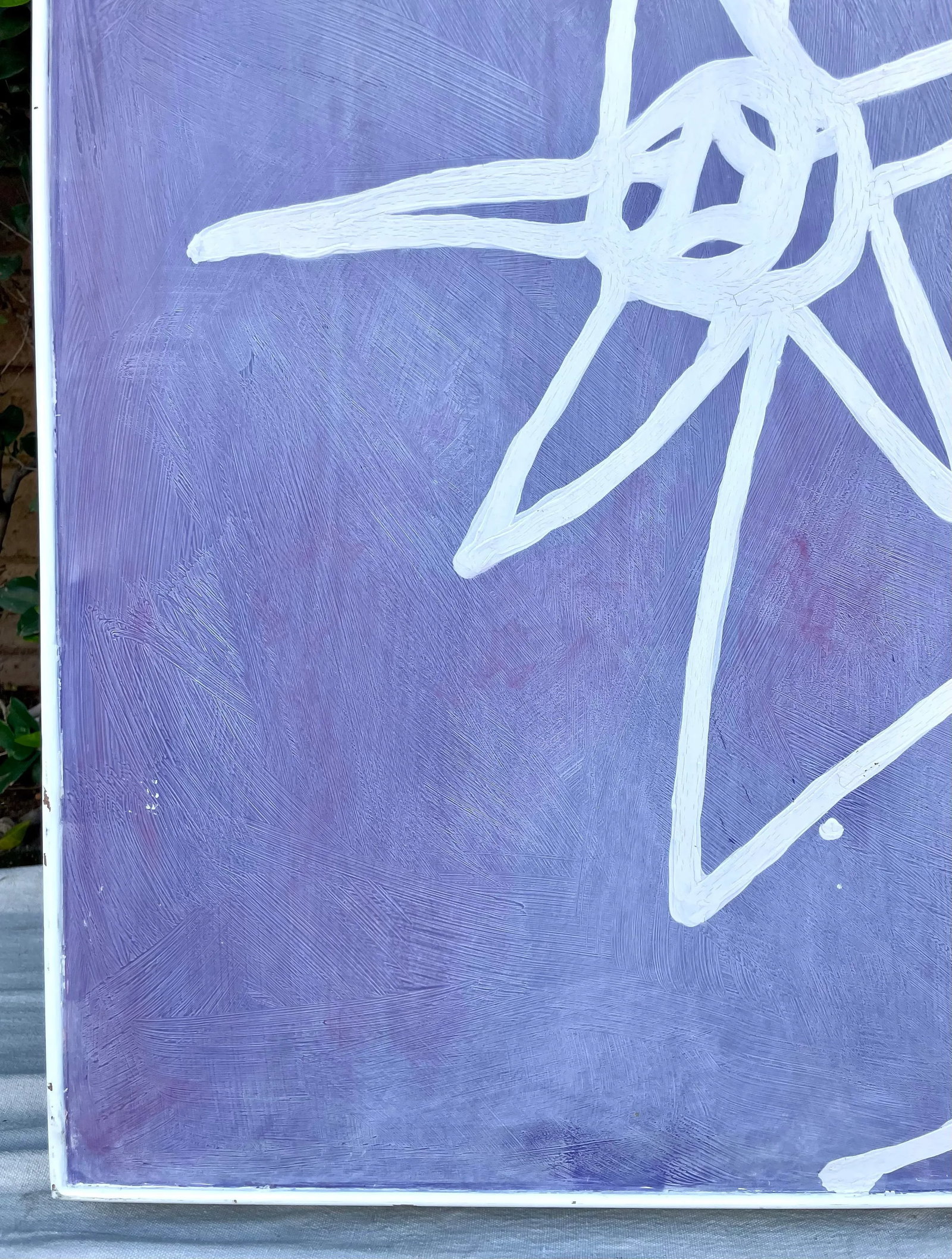 Late 20th Century Original XL Purple Star Painting on Board Signed by Zandra Rhodes - 5