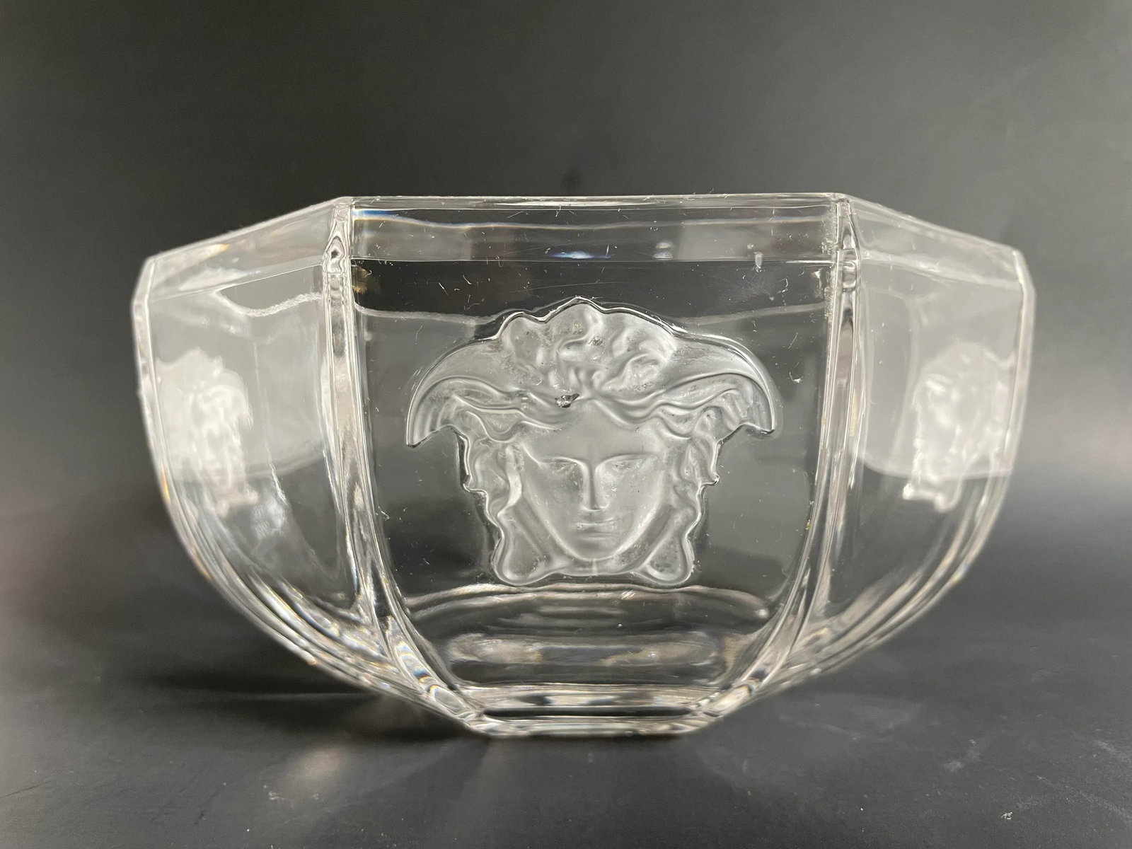 Versace Rosenthal Medusa Lumiere Crystal Bowl - 7