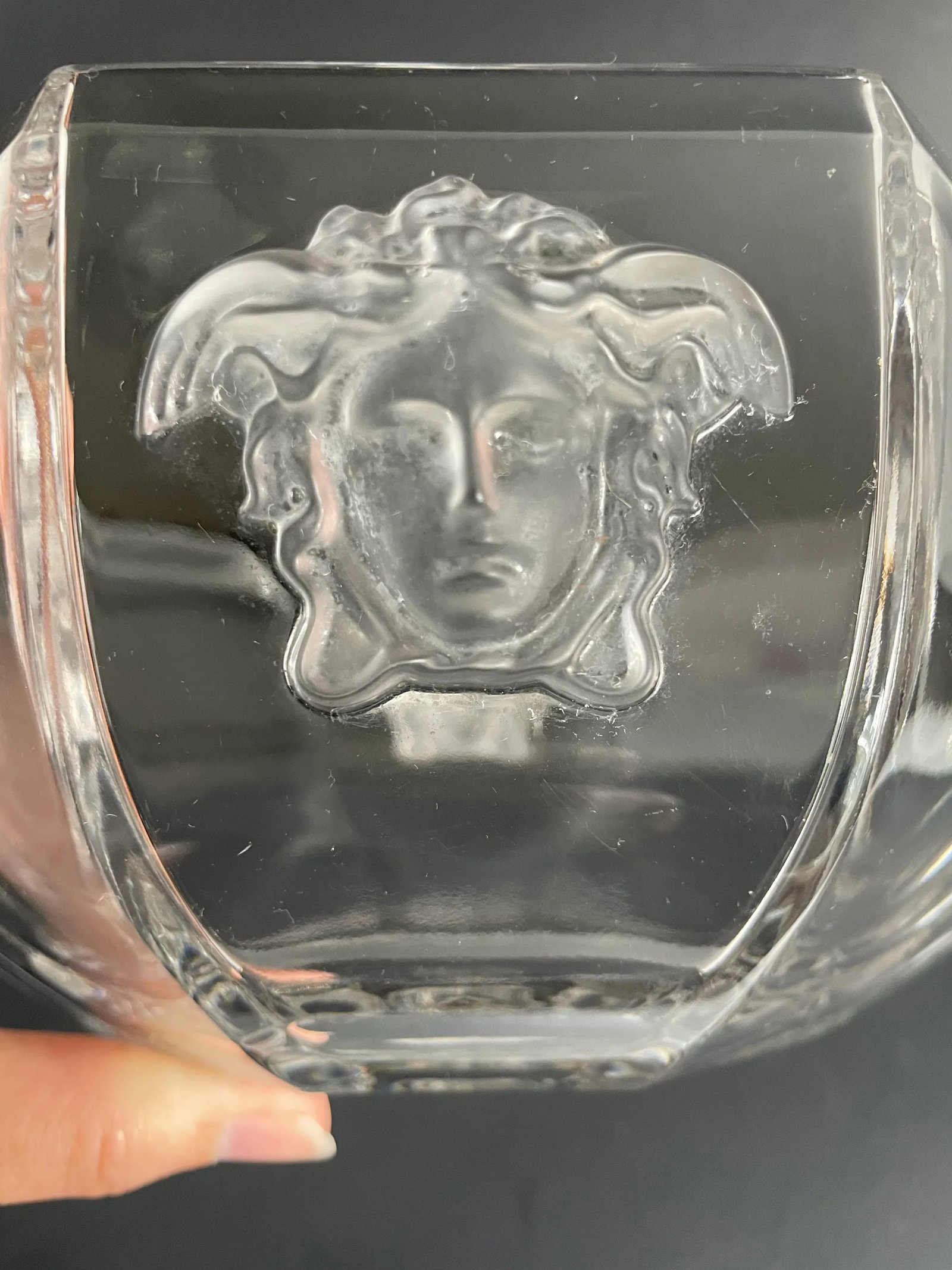 Versace Rosenthal Medusa Lumiere Crystal Bowl - 8