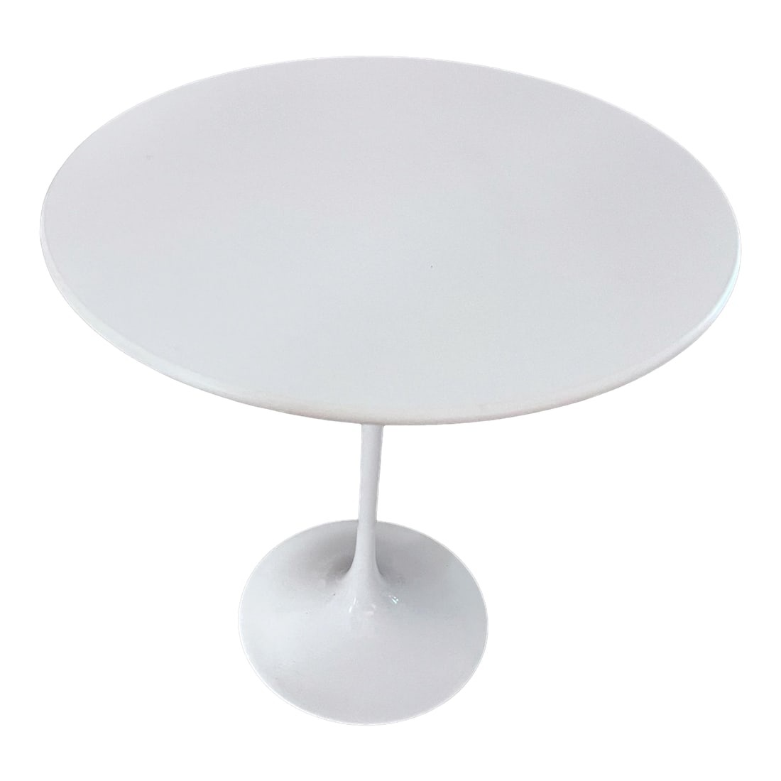 Vintage Knoll Saarinen 20" Round White Tulip Side Table by Eero Saarinen (1 of 10)