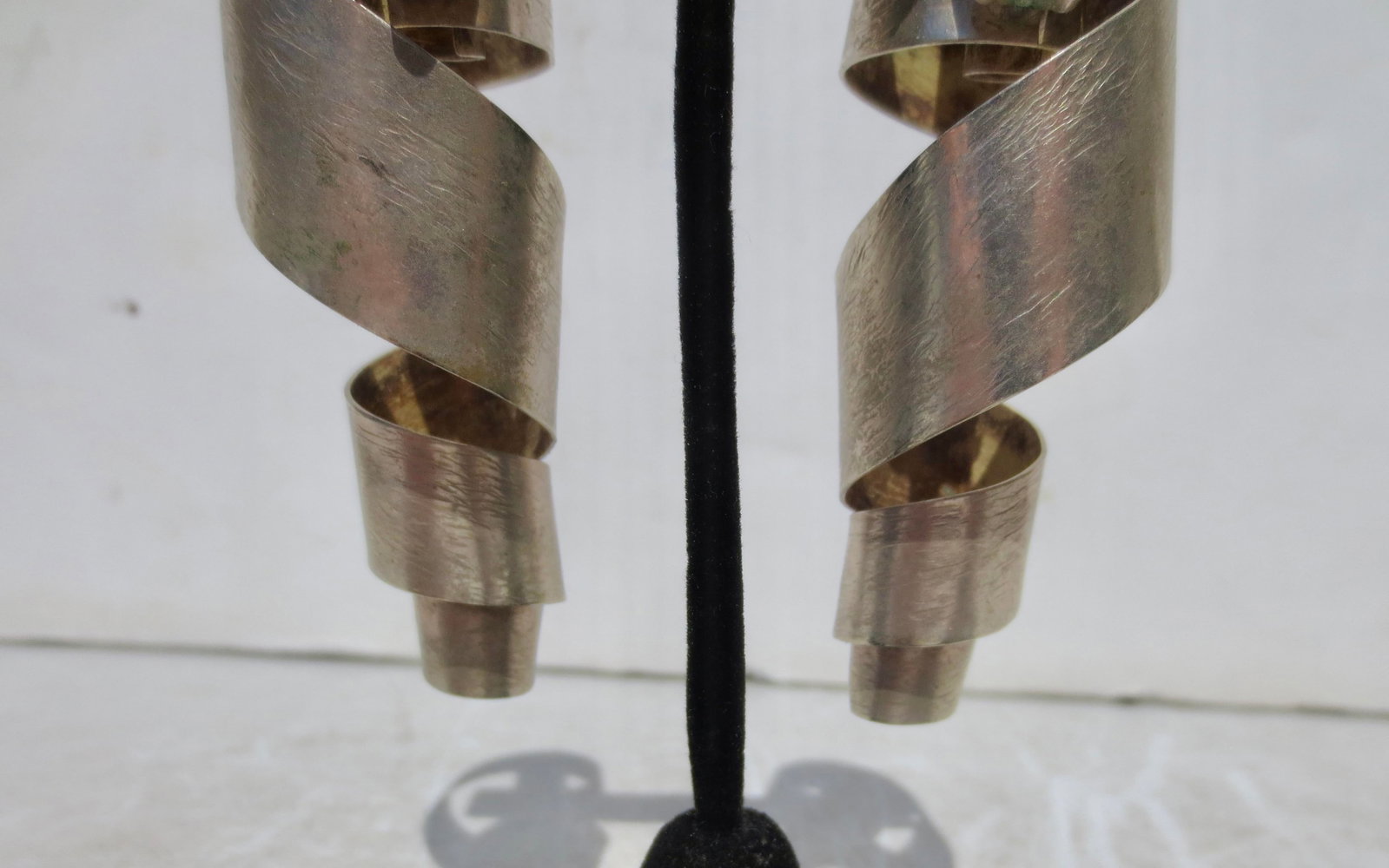 Brutalist Silver Metal Clip-on Earrings - 5