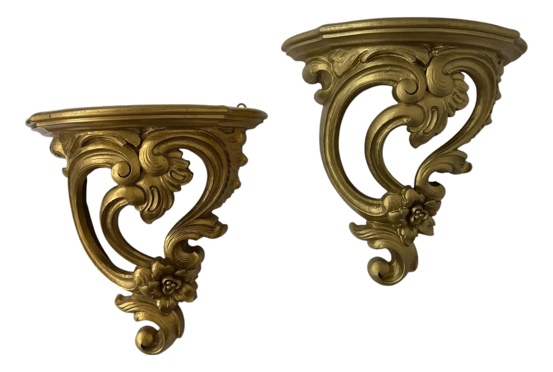 Vintage Syroco Decorative Display Brackets - A Pair (1 of 6)