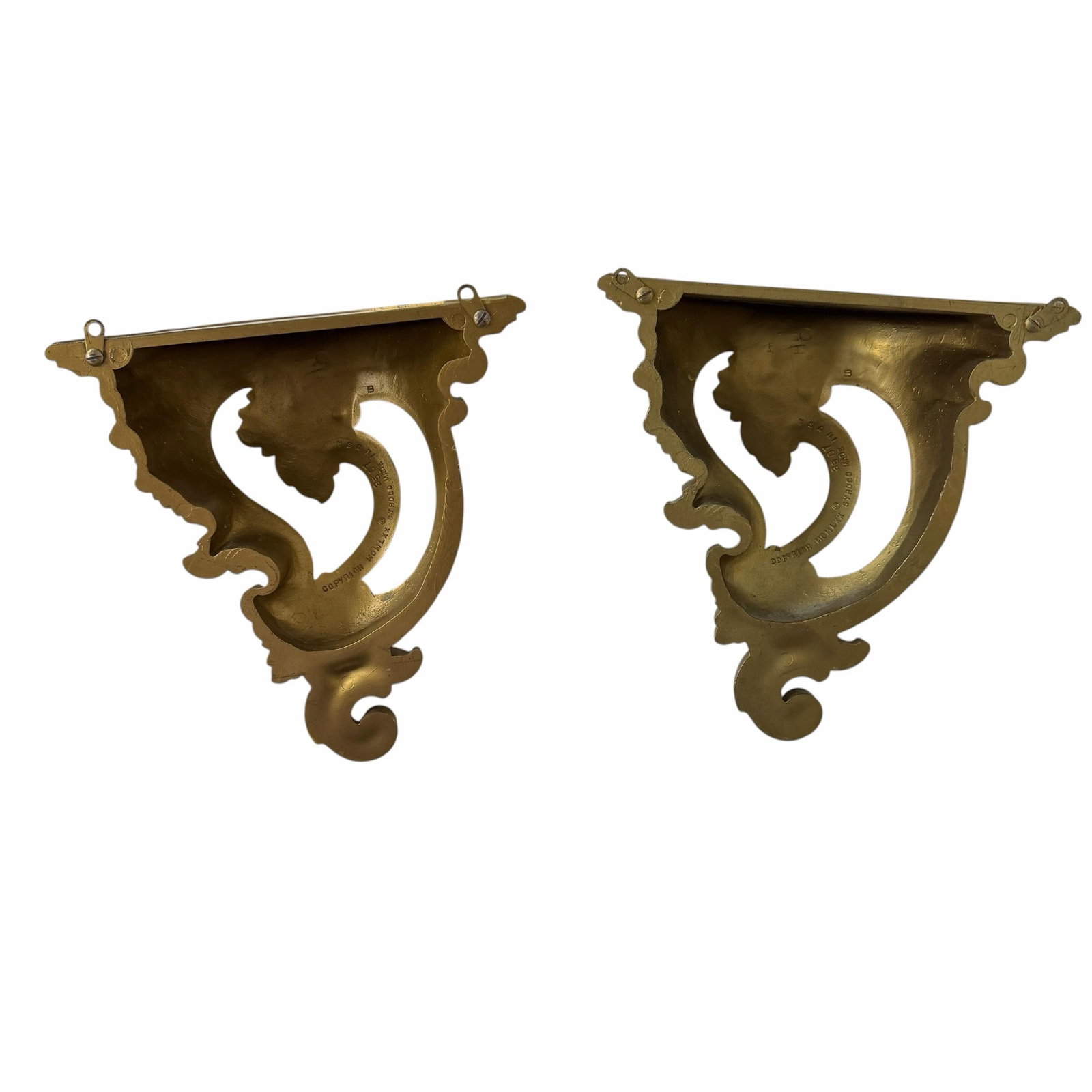 Vintage Syroco Decorative Display Brackets - A Pair - 5