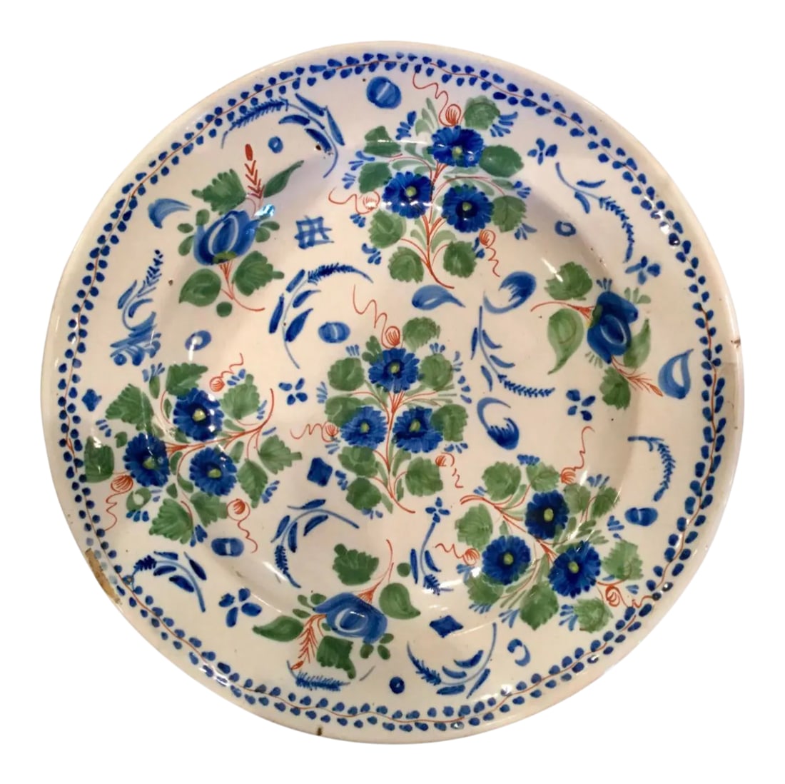 17th Century Spanish Delft Charger (1 of 8)