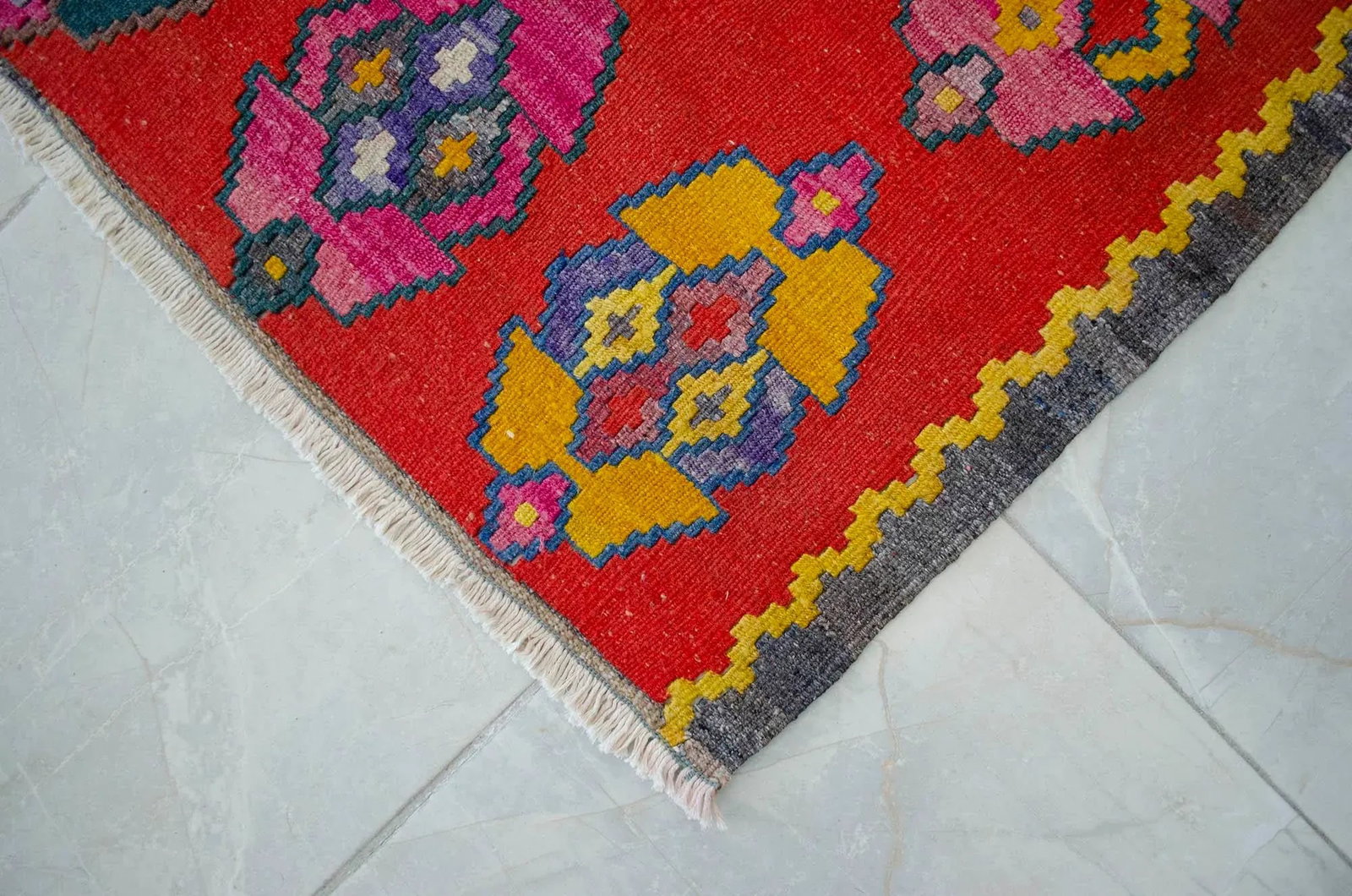 1990s Vintage Handwoven Turkish Kilim Rug Large Living Room Decor - 6"²11"³ X 13"² - 10