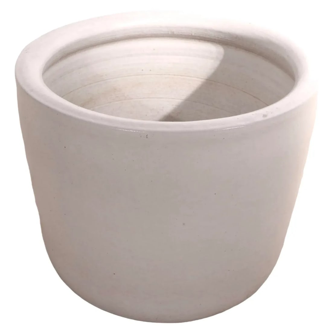 Large Mid Century White Planter Att. To Architectural Pottery - 10