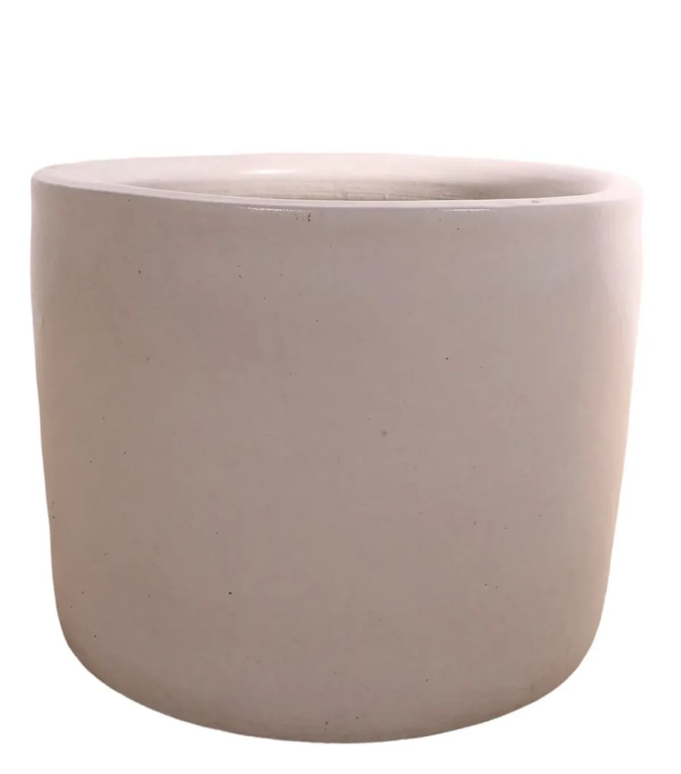 Large Mid Century White Planter Att. To Architectural Pottery - 12
