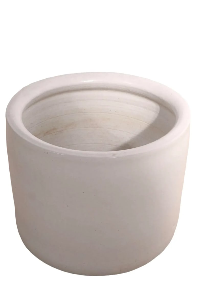 Large Mid Century White Planter Att. To Architectural Pottery - 13