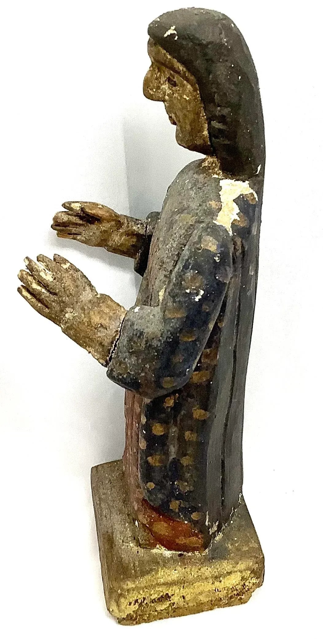 Antique Carved Wooden Spanish Colonial Santo - 3