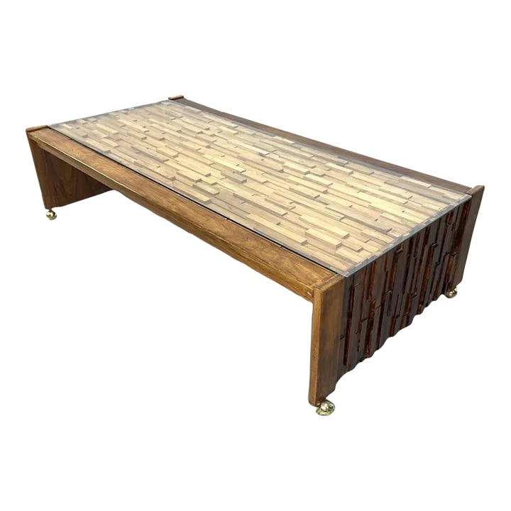 1960s Percival Lafer Sculptural Brazilian Brutalist Jacaranda Coffee Table (1 of 13)