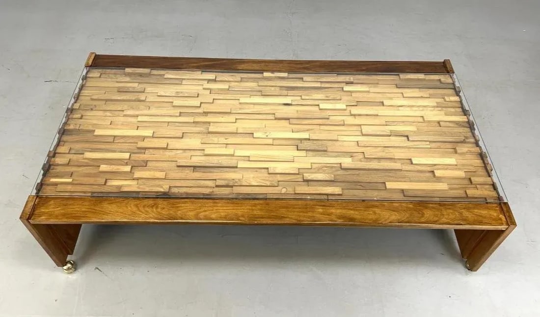 1960s Percival Lafer Sculptural Brazilian Brutalist Jacaranda Coffee Table - 2