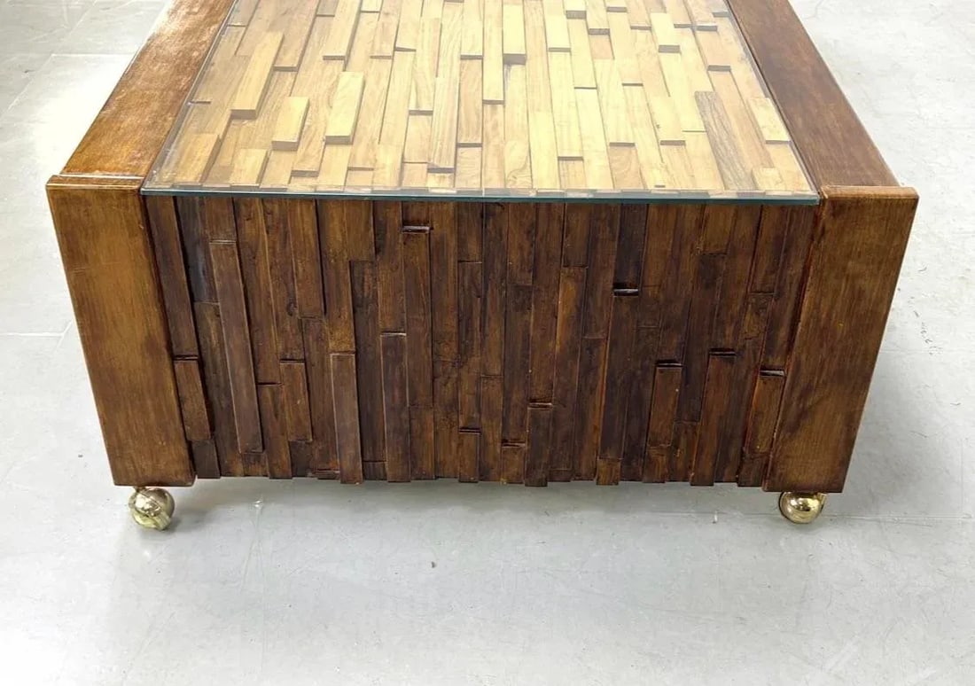 1960s Percival Lafer Sculptural Brazilian Brutalist Jacaranda Coffee Table - 7