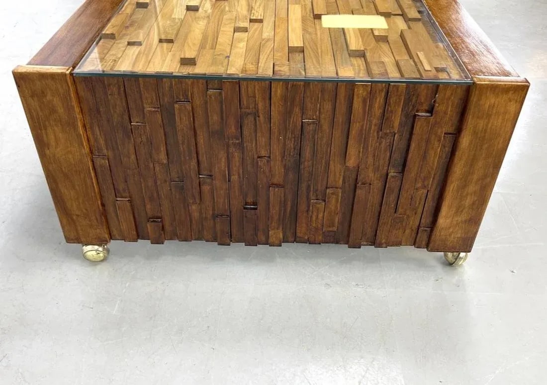 1960s Percival Lafer Sculptural Brazilian Brutalist Jacaranda Coffee Table - 8