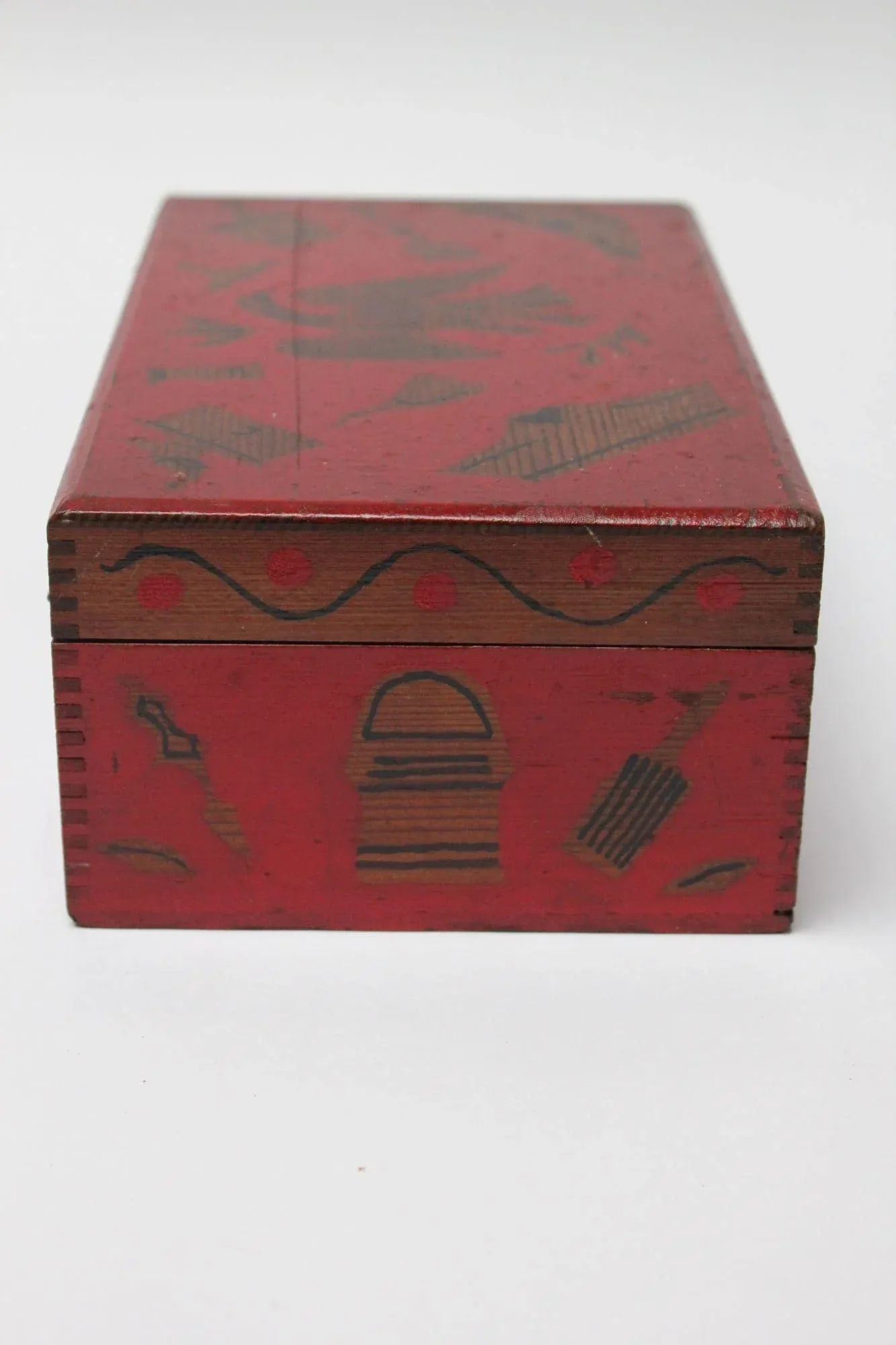 Early 20th Century Folk Art "American Eagle" Silhouette Decorative Box - 3