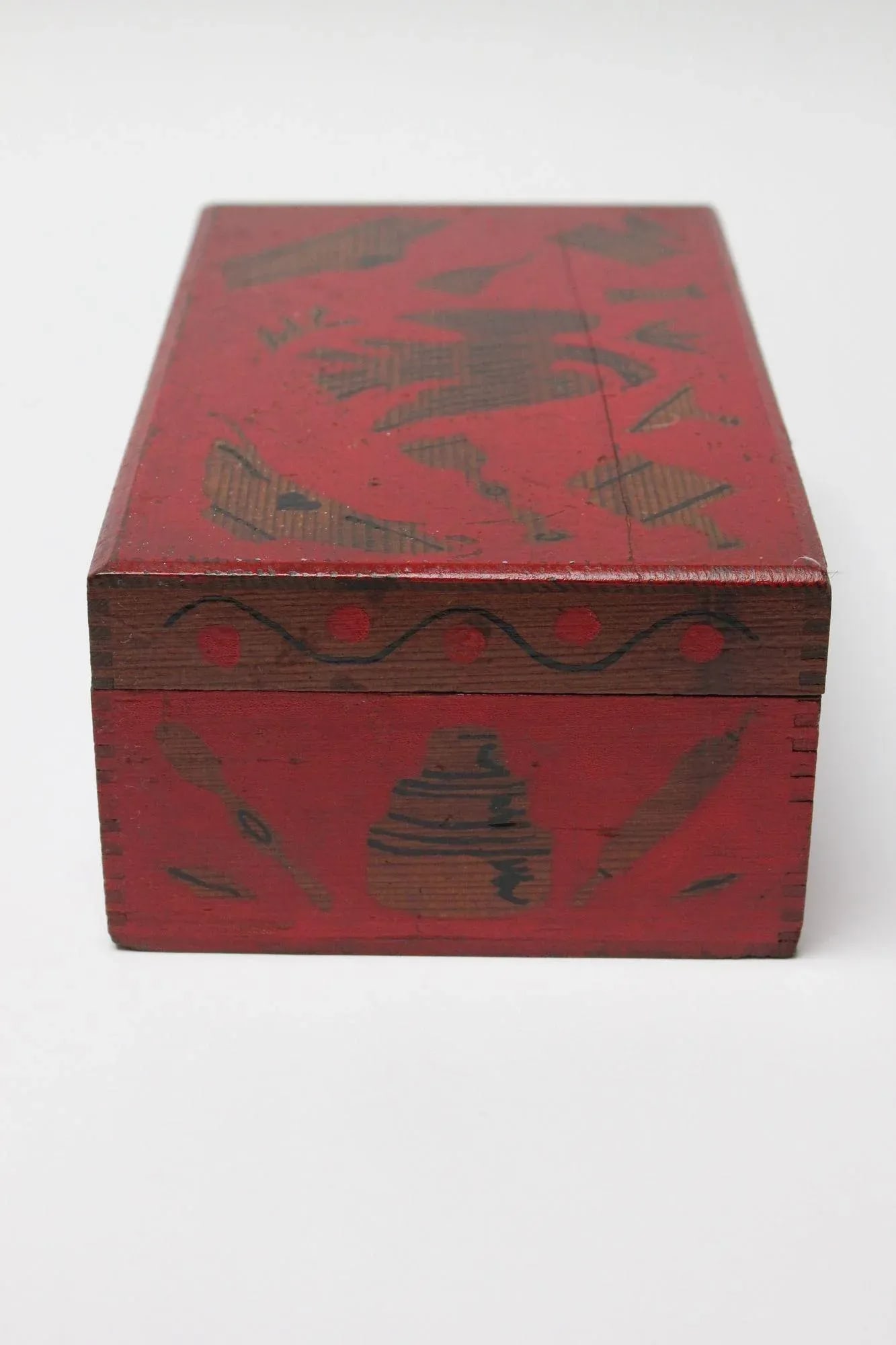 Early 20th Century Folk Art "American Eagle" Silhouette Decorative Box - 4