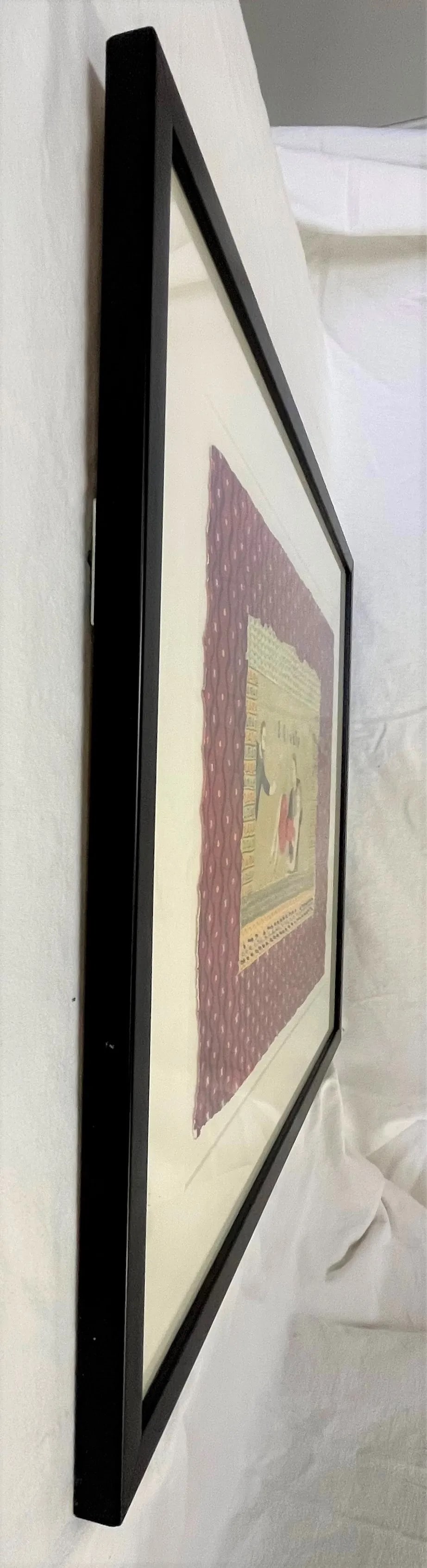 Original Francis Hamilton Gold Leaf Collage Art '2 Rivals' 1980 - 12