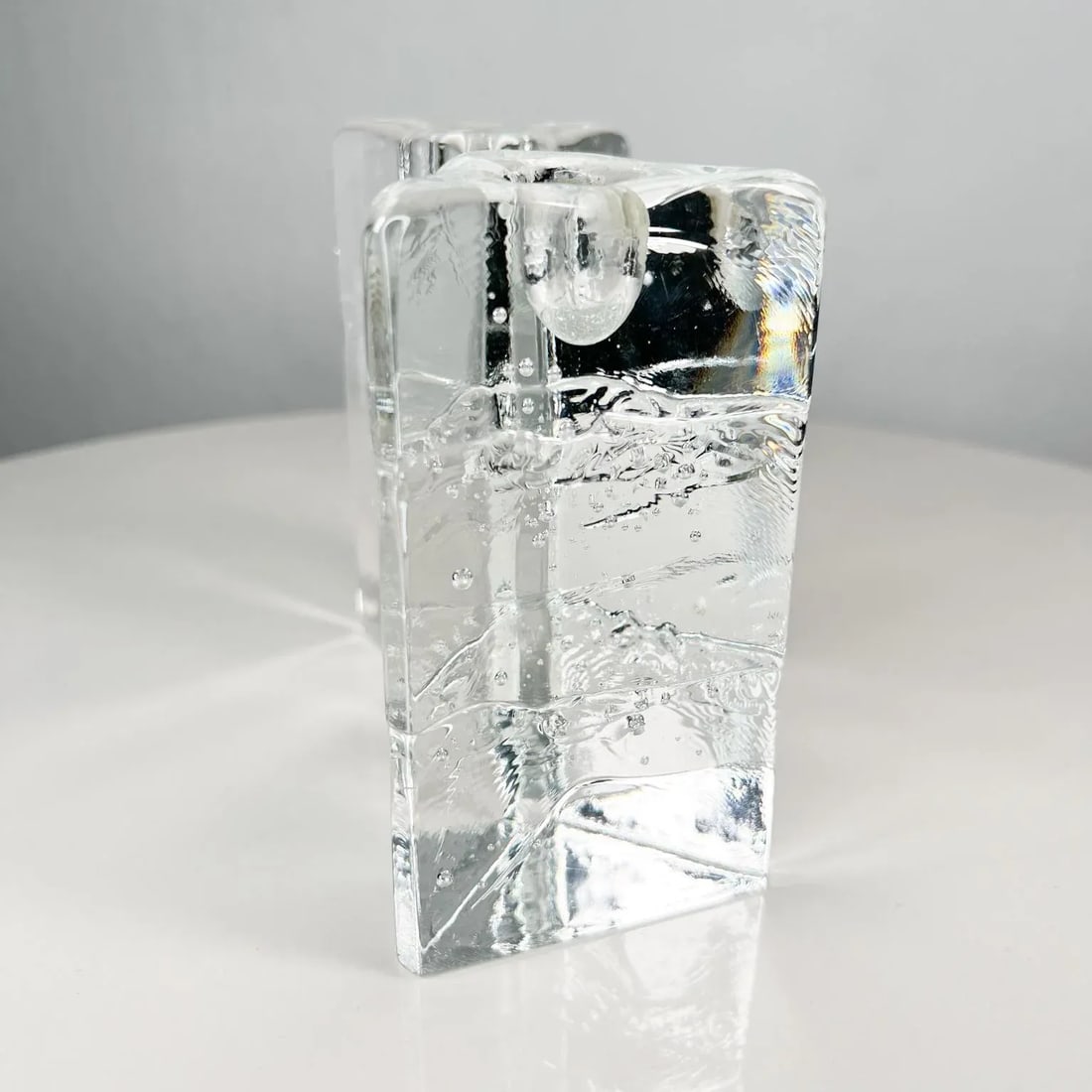 1970s Iittala Arkipelago Glass Icicle Candle Holders Timo Sarpaneva Finland - 2