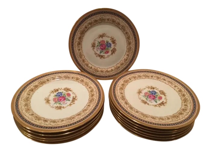 C. Ahrenfeldt Limoges Cabinet Plates - Set of 12 (1 of 9)