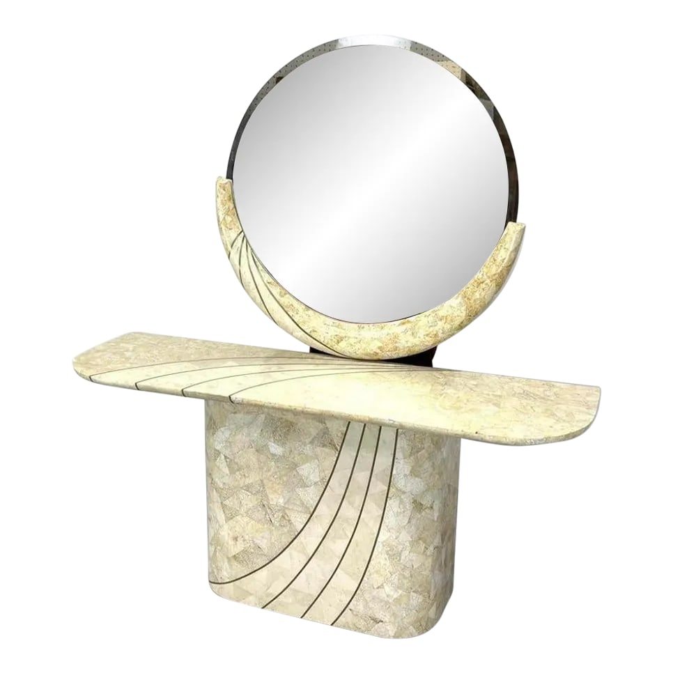 1970s Tessellated Marble Veneer Mirror (1 of 5)