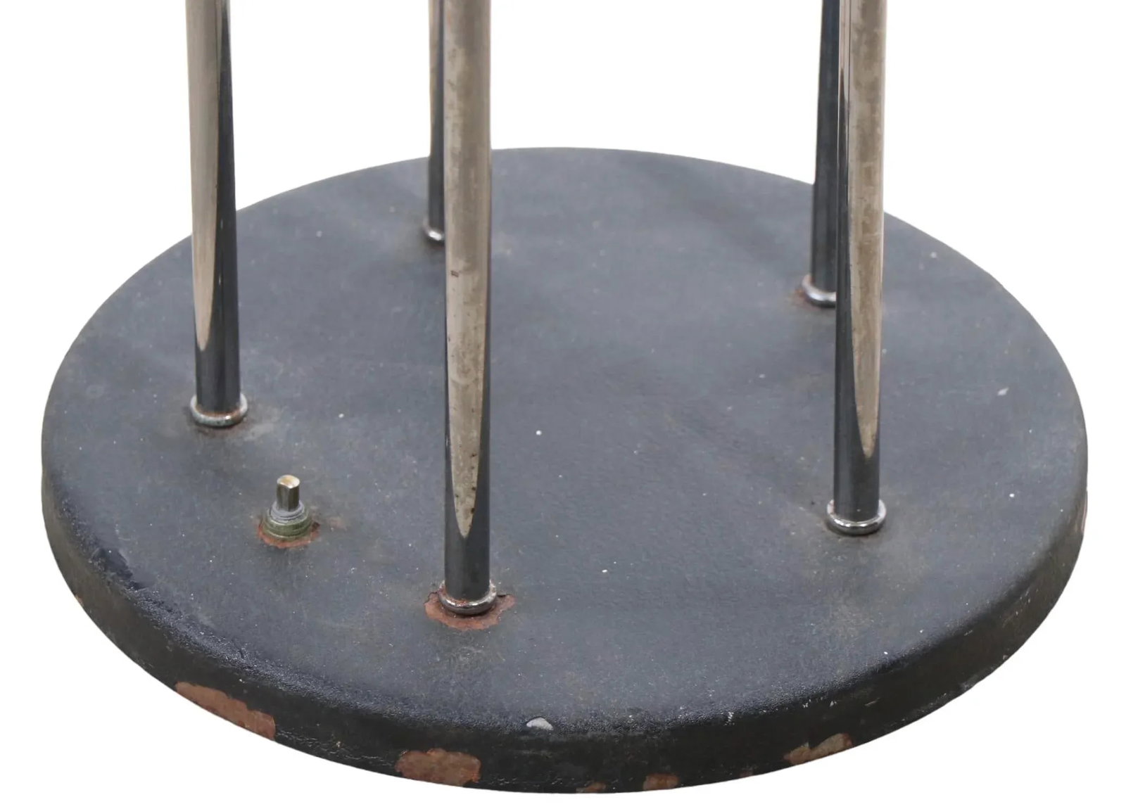 Circular Descending Chrome and Black 5 Light Floor Lamp by Robert Sonneman C 1970's - 11