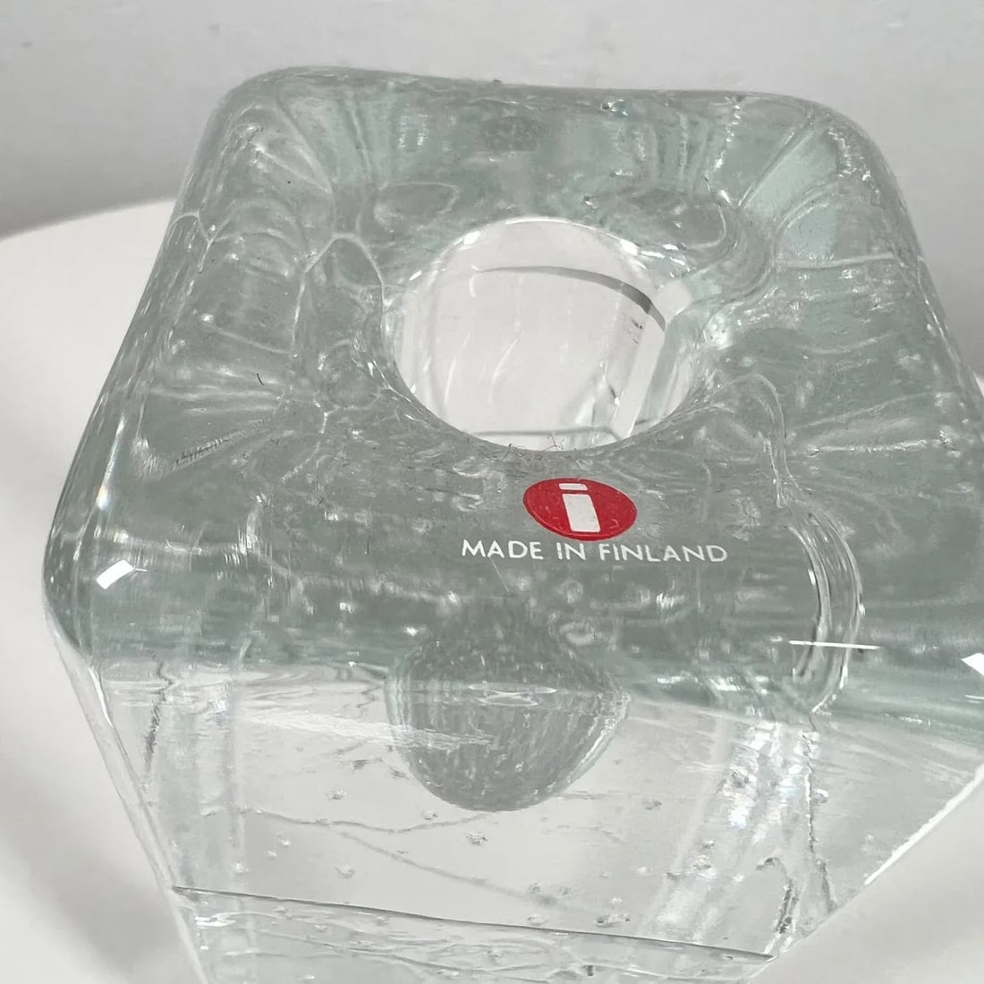 1970s Arkipelago Glass Icicle Candle Holder Timo Sarpaneva Iittala Finland - 8