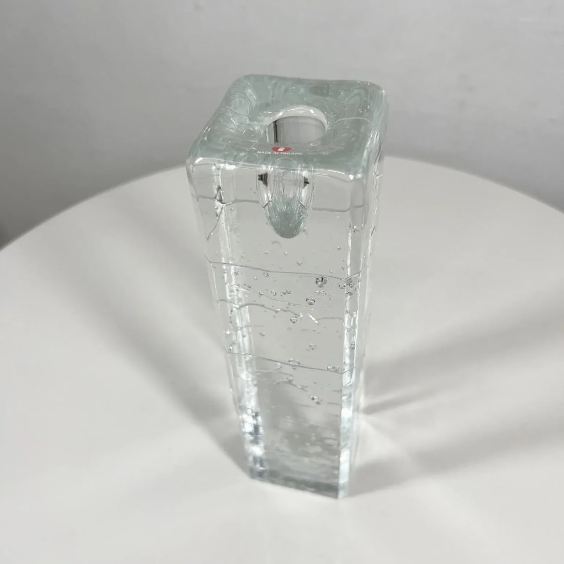 1970s Arkipelago Glass Icicle Candle Holder Timo Sarpaneva Iittala Finland - 9