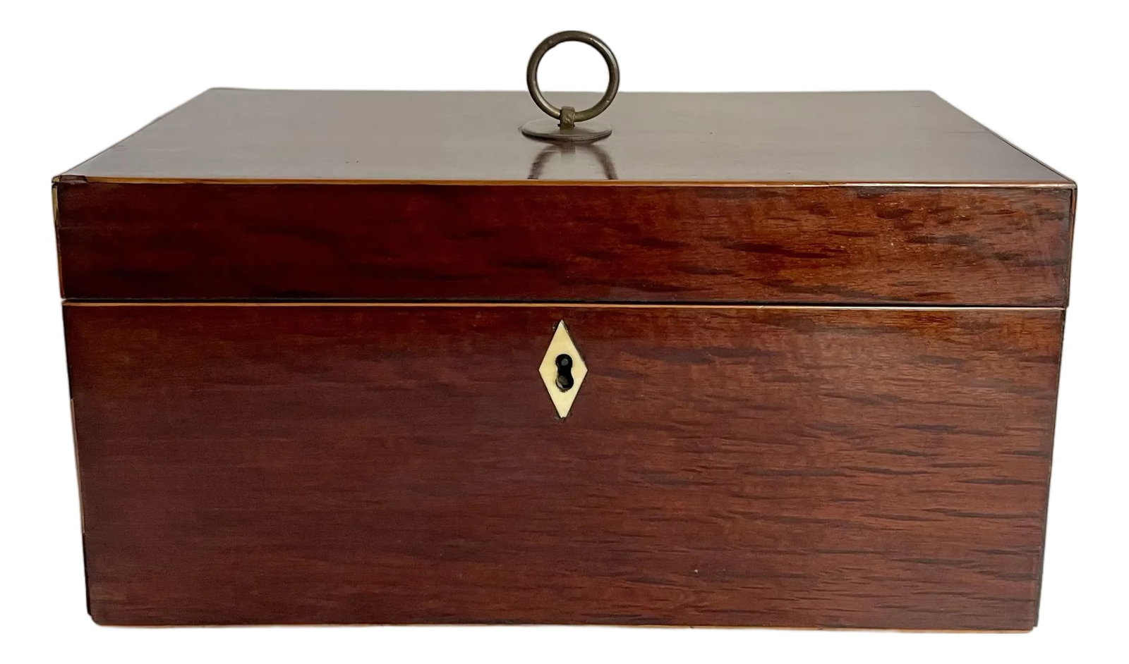 Mid-19th Century English Mahogany Tea Caddy Chest With Glass Mixing Bowl (1 of 15)