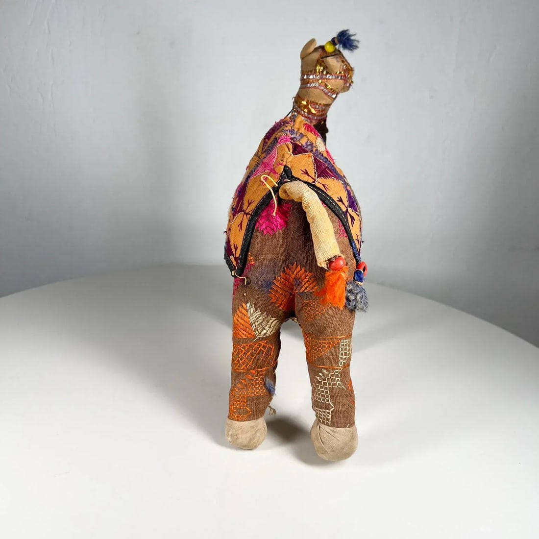 1970s Handcrafted Indian Raj Camel Folk Art Embroidered - 8
