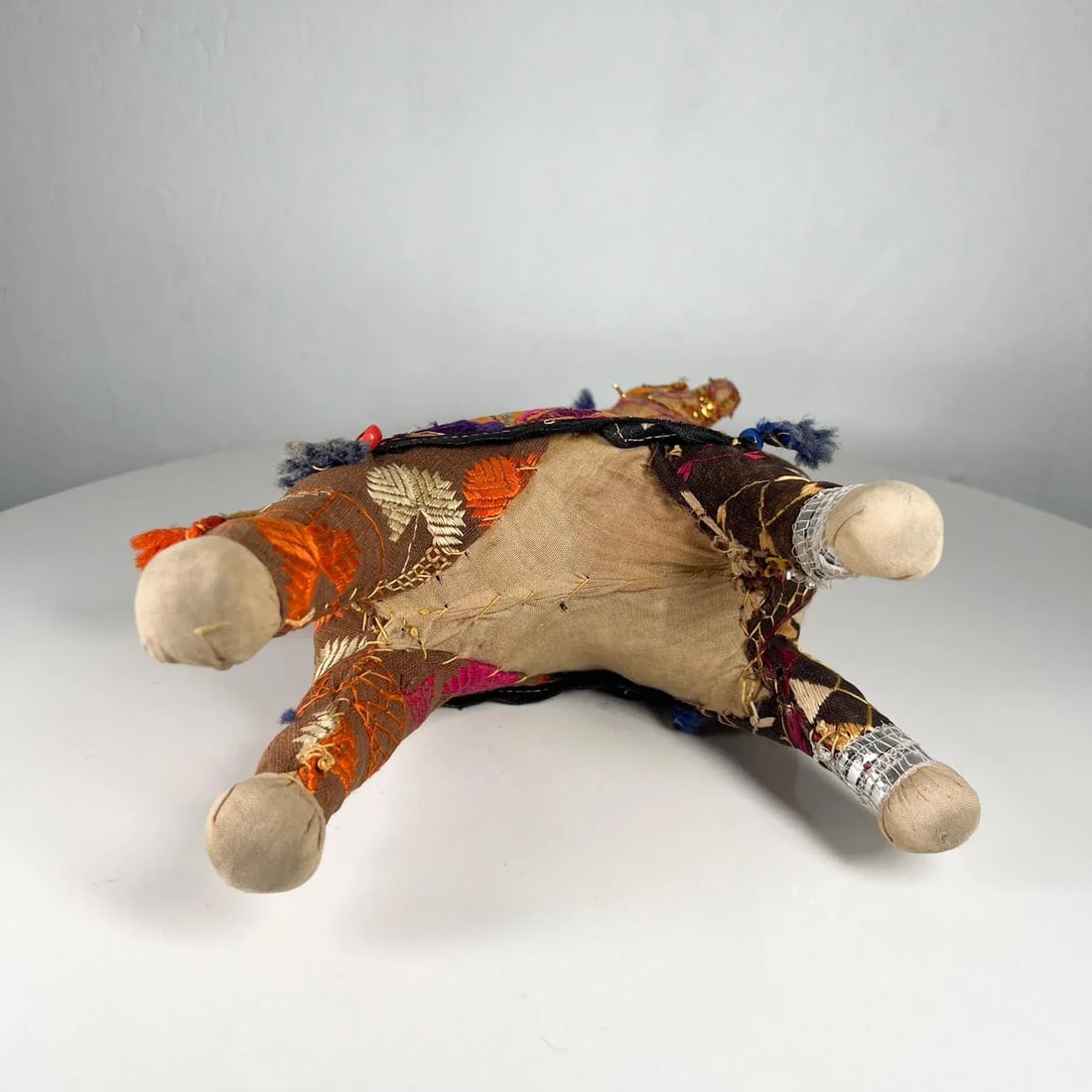 1970s Handcrafted Indian Raj Camel Folk Art Embroidered - 9