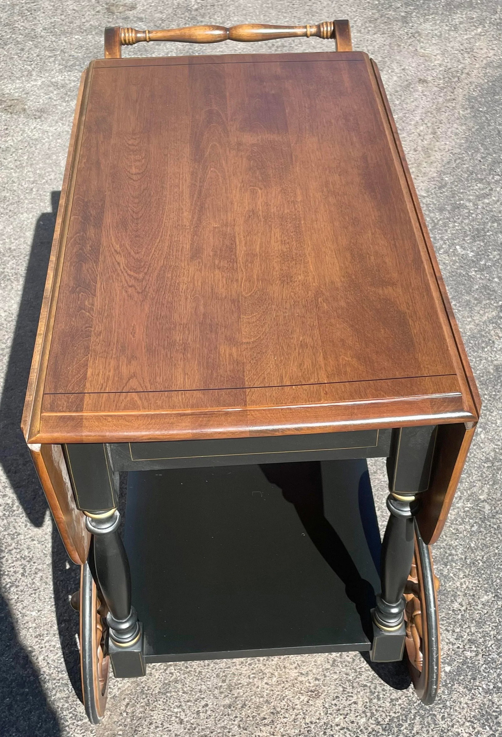 Hitchcock Style Drop Leaf Tea Wagon - 10