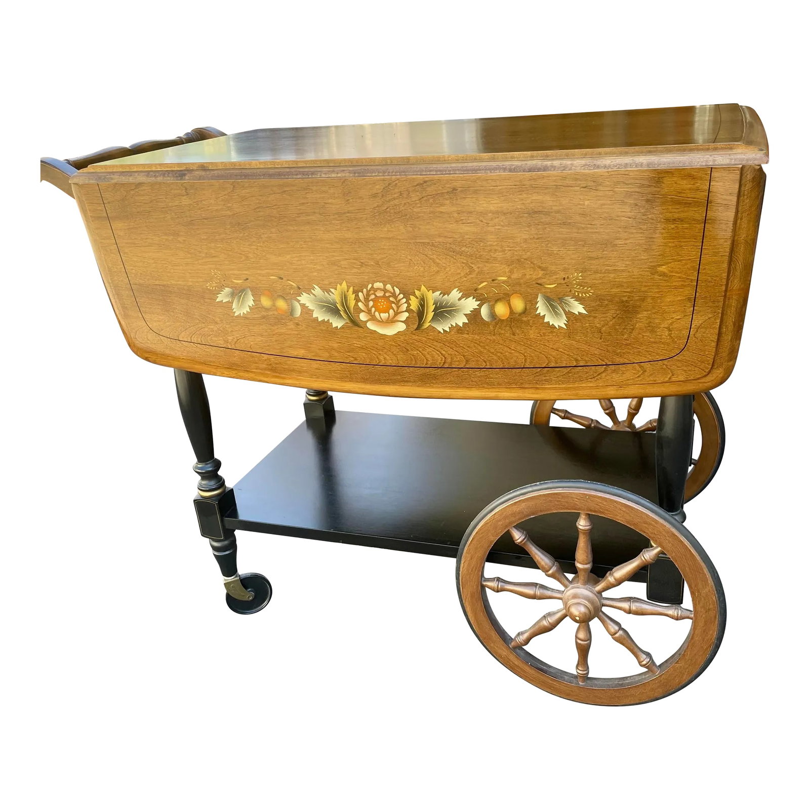 Hitchcock Style Drop Leaf Tea Wagon (1 of 11)