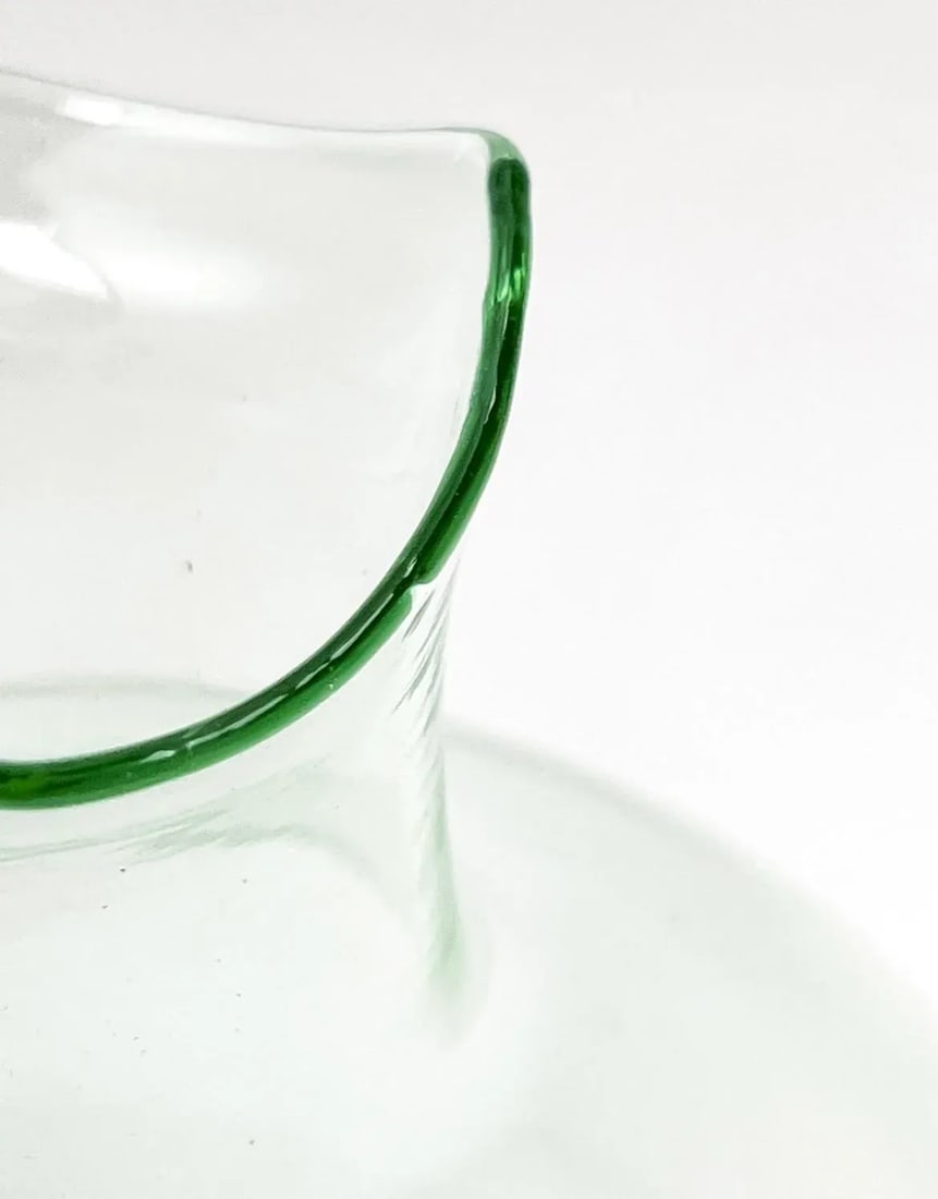 Circa 1925 Murano Glass-Green Soffiato Pitcher - 9