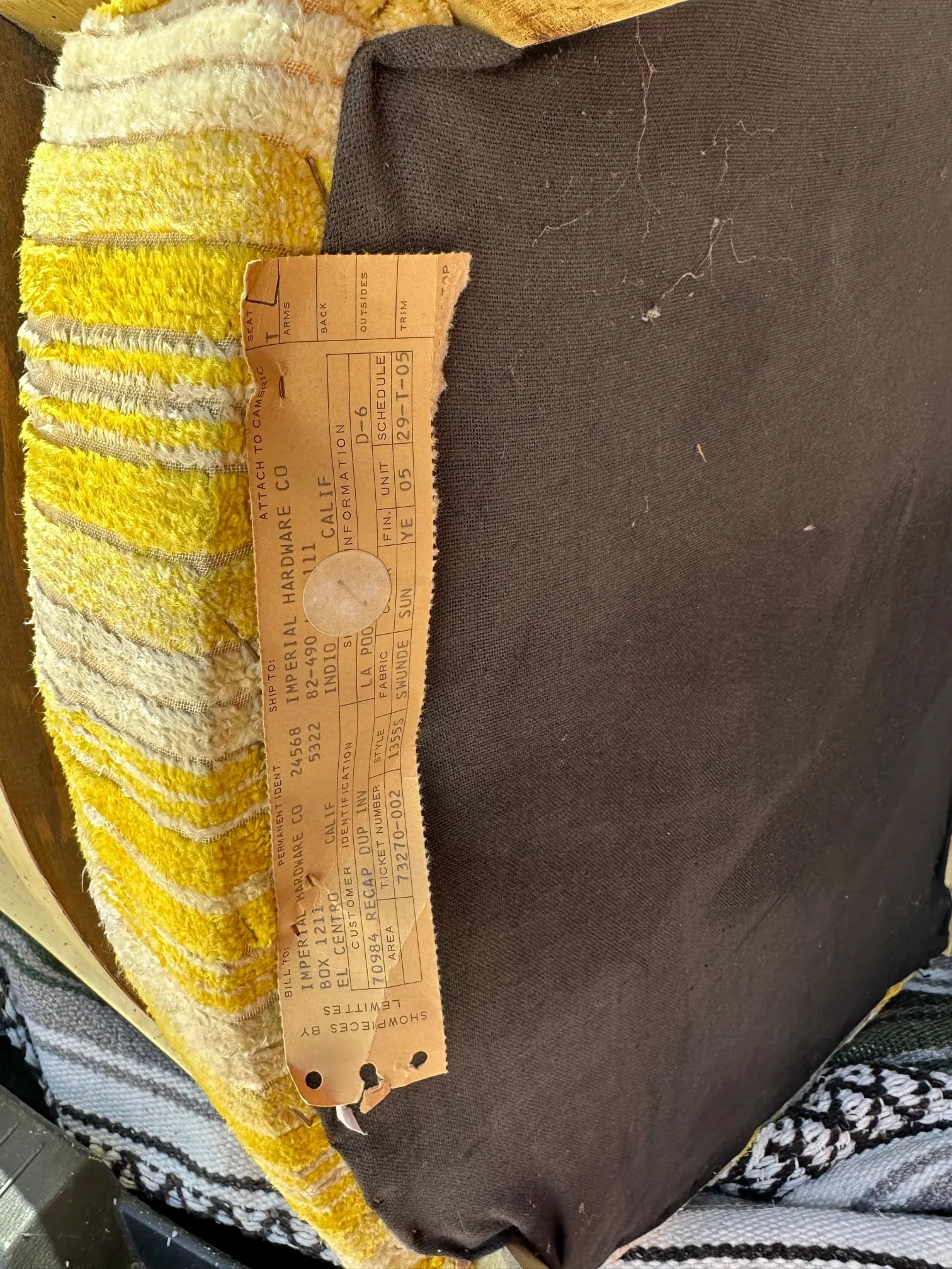 Vintage Yellow Tufted Arm Chairs-A Pair - 11