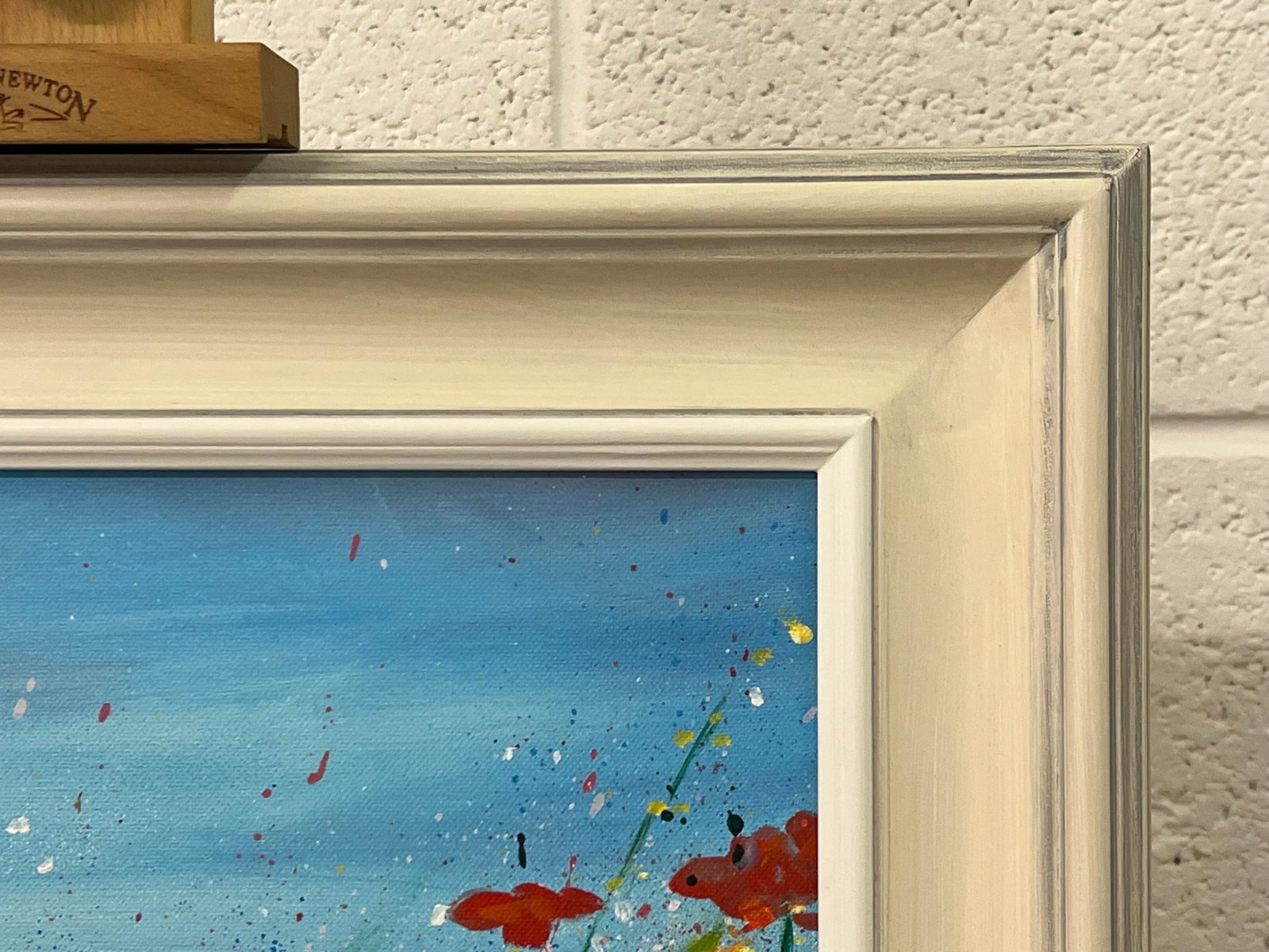 Angela Wakefield Red Poppy Flowers in a Wild Green Meadow with a Blue Sky by Contemporary Artist, 20 - 9