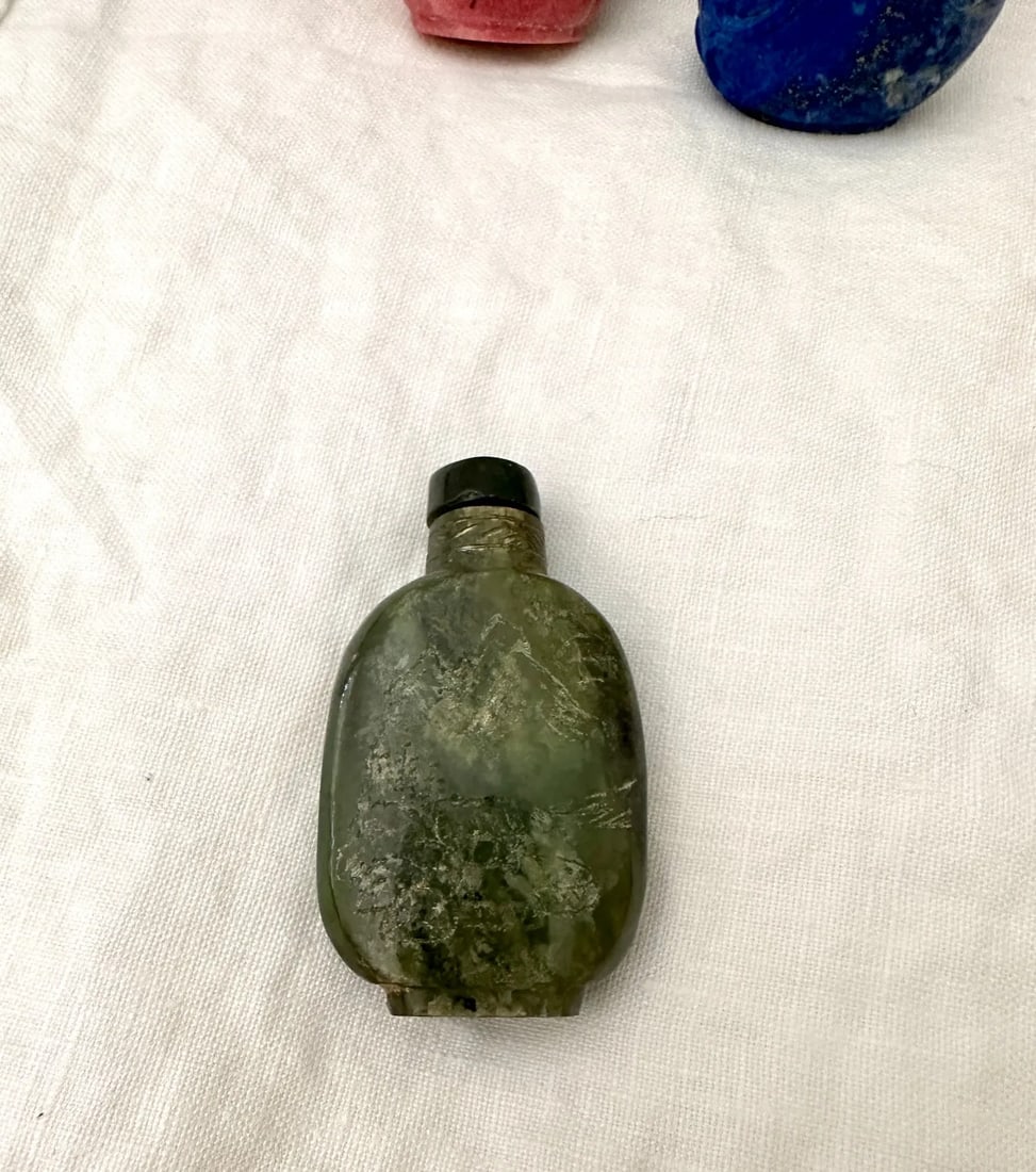Antique Hand Carved Chinese Snuff Bottles Set of 5 - 4