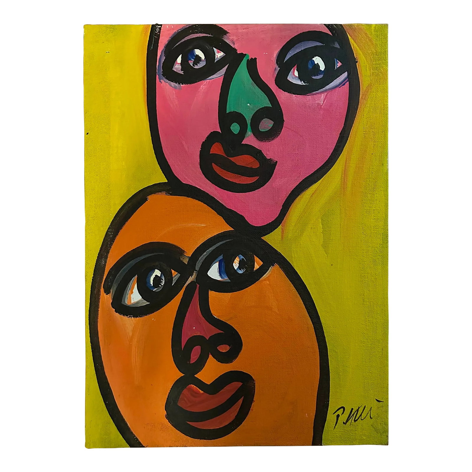 Peter Keil Original Painting: Peter Keil is a German artist that focuses primarily on abstract expressionism. Keil painted with some of the greats including Joan Miró, Pablo Picasso and Andy Warhol, to name a few. This is a