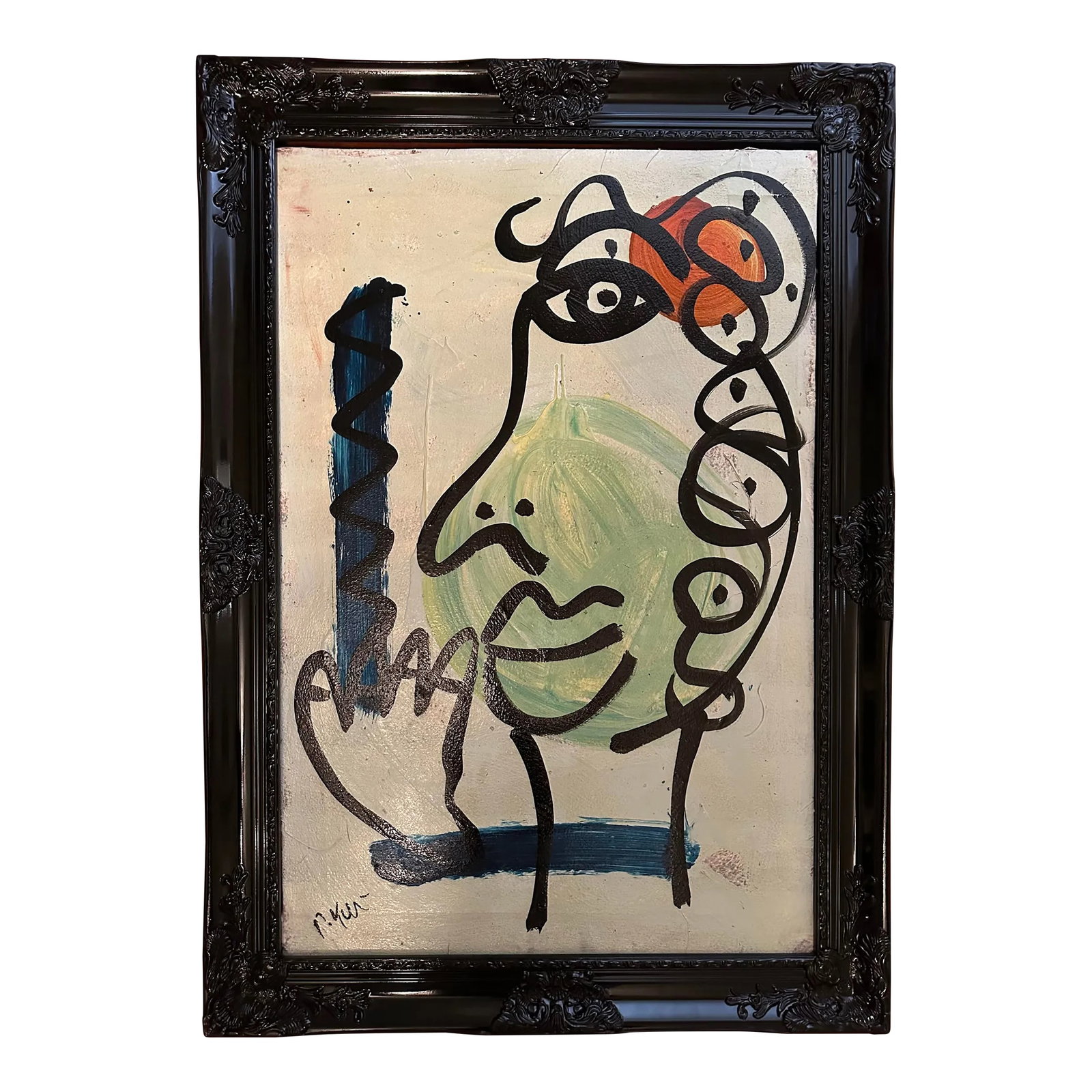 Original Painting by Peter Keil: *This piece does not include the frame* Peter Keil is a German artist that focuses primarily on abstract expressionism. Keil painted with some of the greats including Joan Miró, Pablo Picasso and