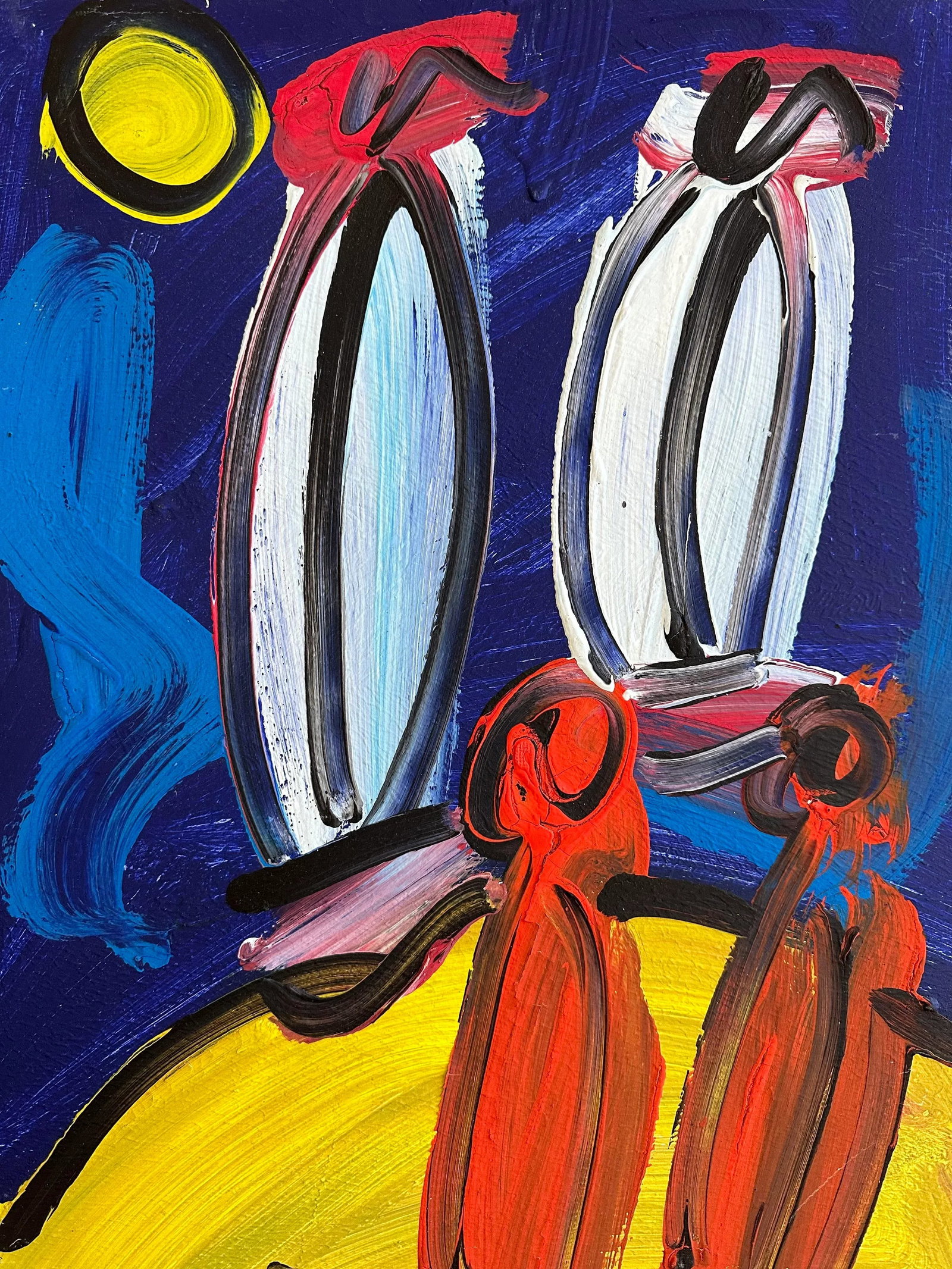 1984 Original Peter Keil Painting - Sailboats - 3