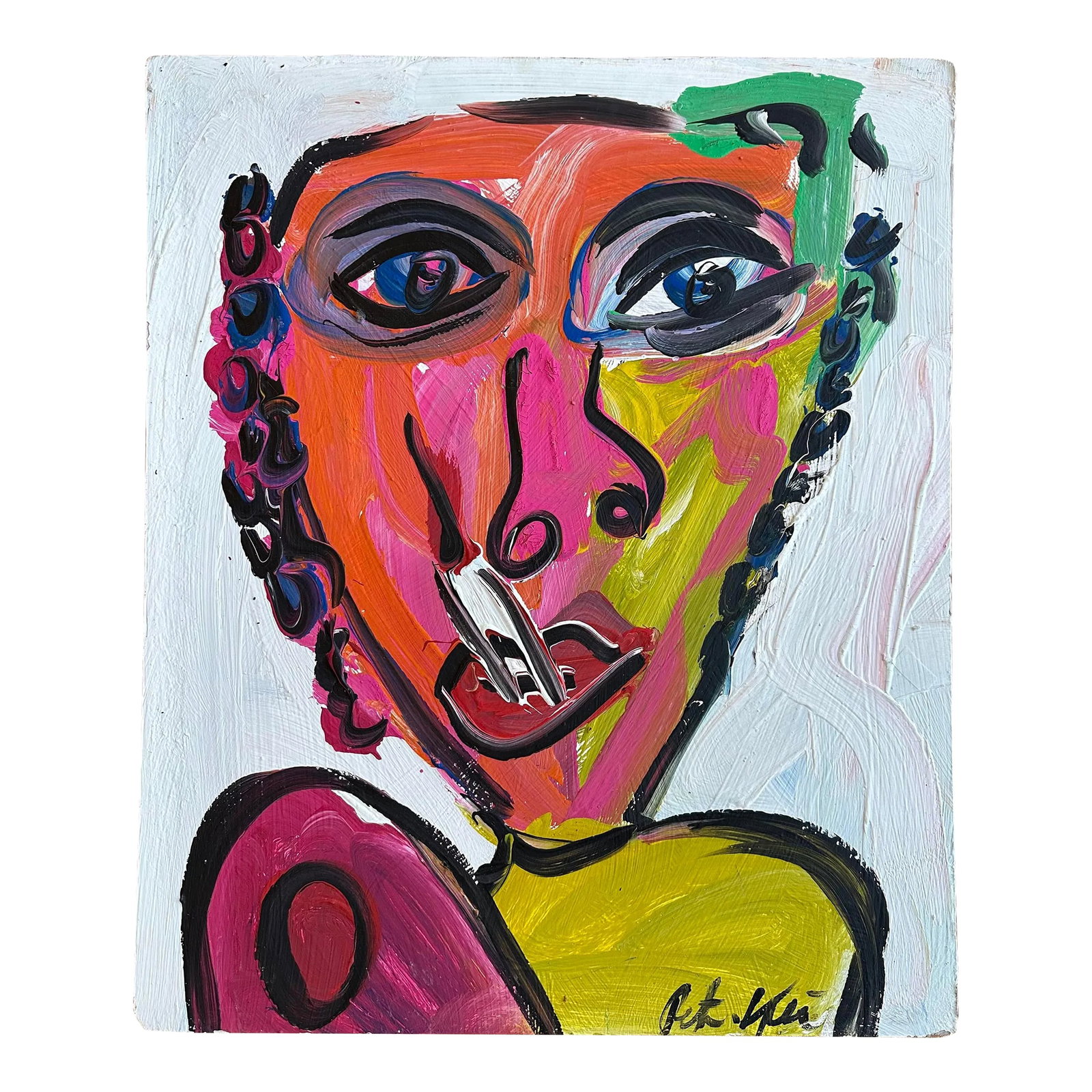 Original Peter Keil Painting - Junge Wilde Collection: Peter Keil is a German artist that focuses primarily on abstract expressionism. Keil painted with some of the greats including Joan Miró, Pablo Picasso and Andy Warhol, to name a few. This is a