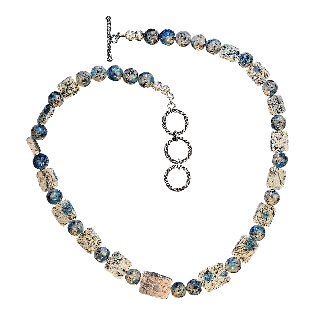 K2' Blue and White Jasper Necklace - 2