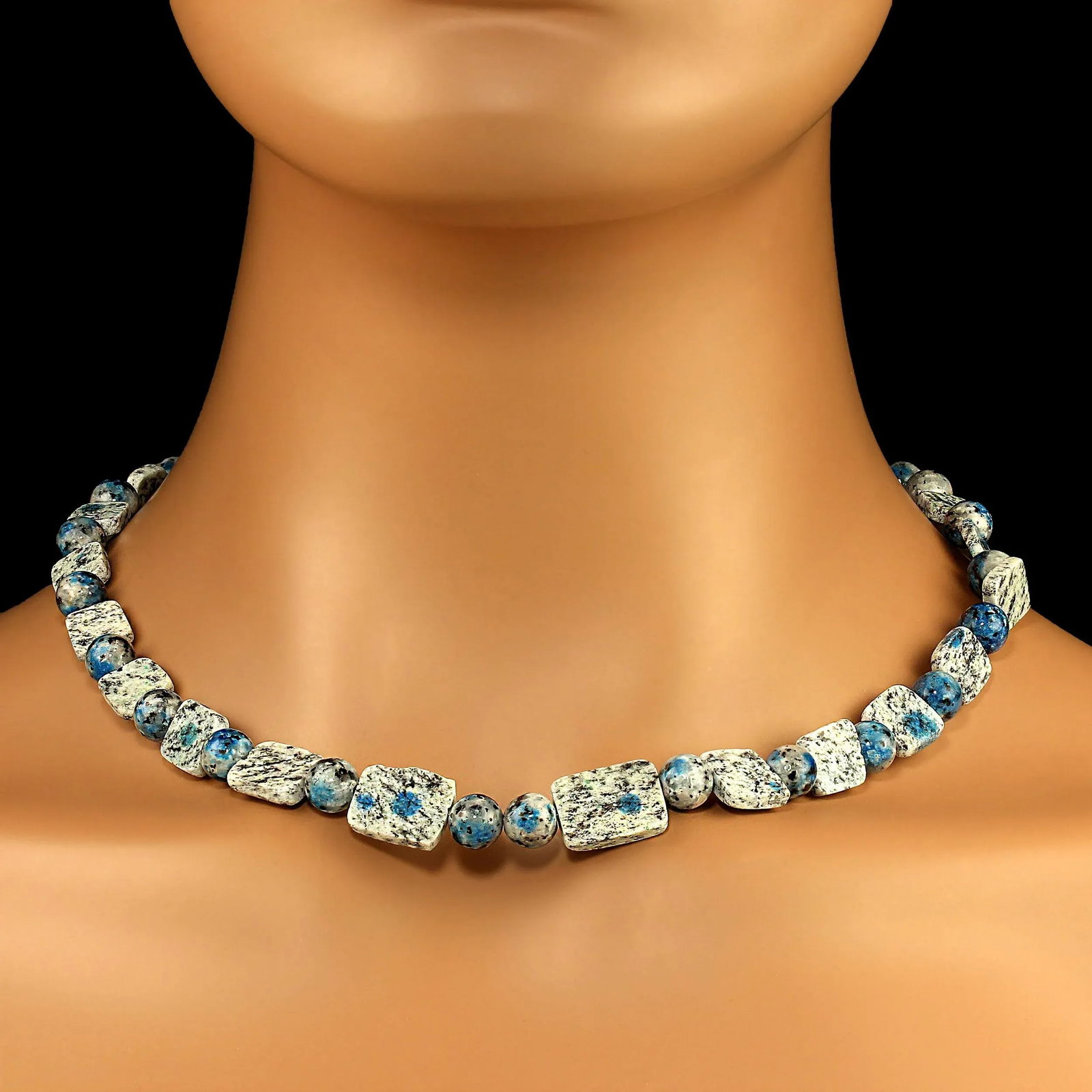 K2' Blue and White Jasper Necklace - 4