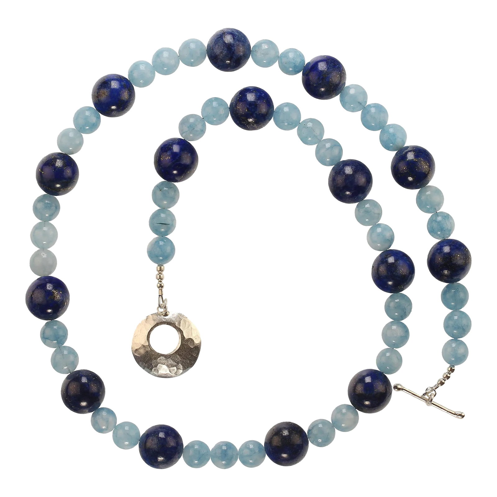 Lapis Lazuli and Aquamarine Statement Necklace - 2