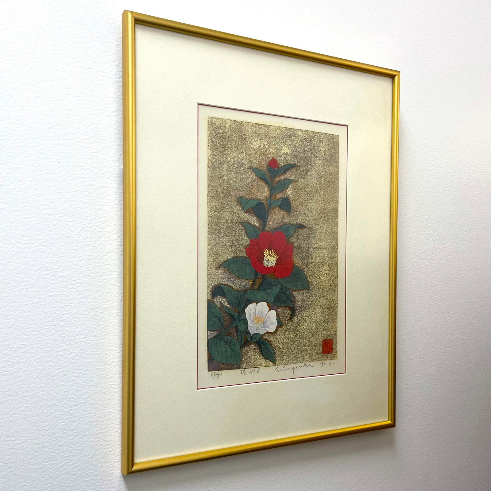 Camellia No. 6 Japanese Silkscreen 1990 by Kazutoshi Sugiura - 10