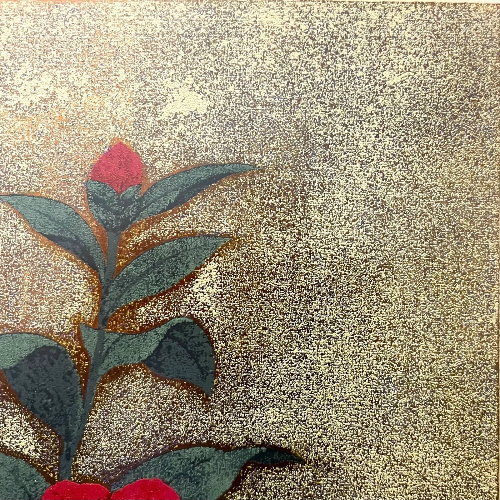 Camellia No. 6 Japanese Silkscreen 1990 by Kazutoshi Sugiura - 4