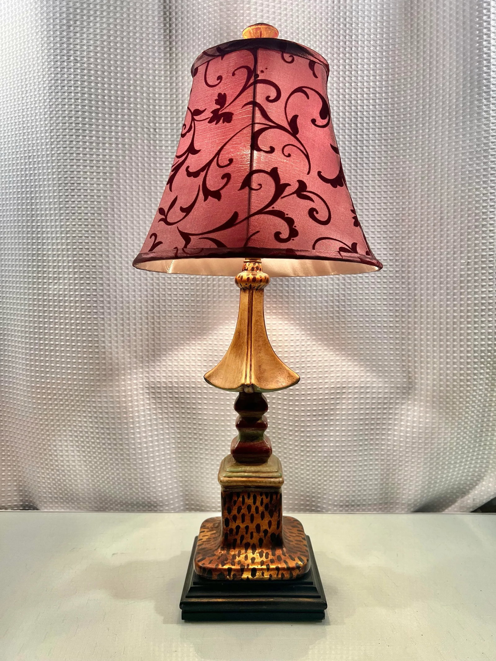 Vintage John Richard Pagoda Style Column Table Lamp - Unique Home Decor Accent Sales Pitch - 2