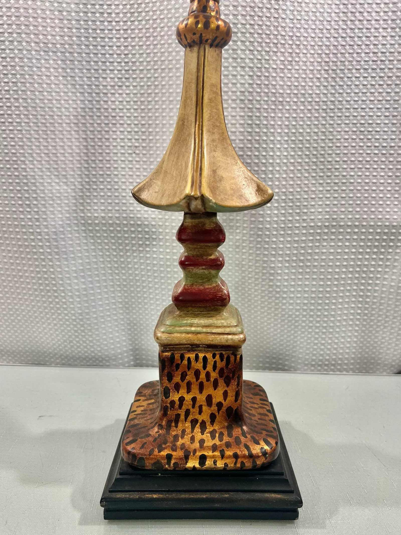 Vintage John Richard Pagoda Style Column Table Lamp - Unique Home Decor Accent Sales Pitch - 6