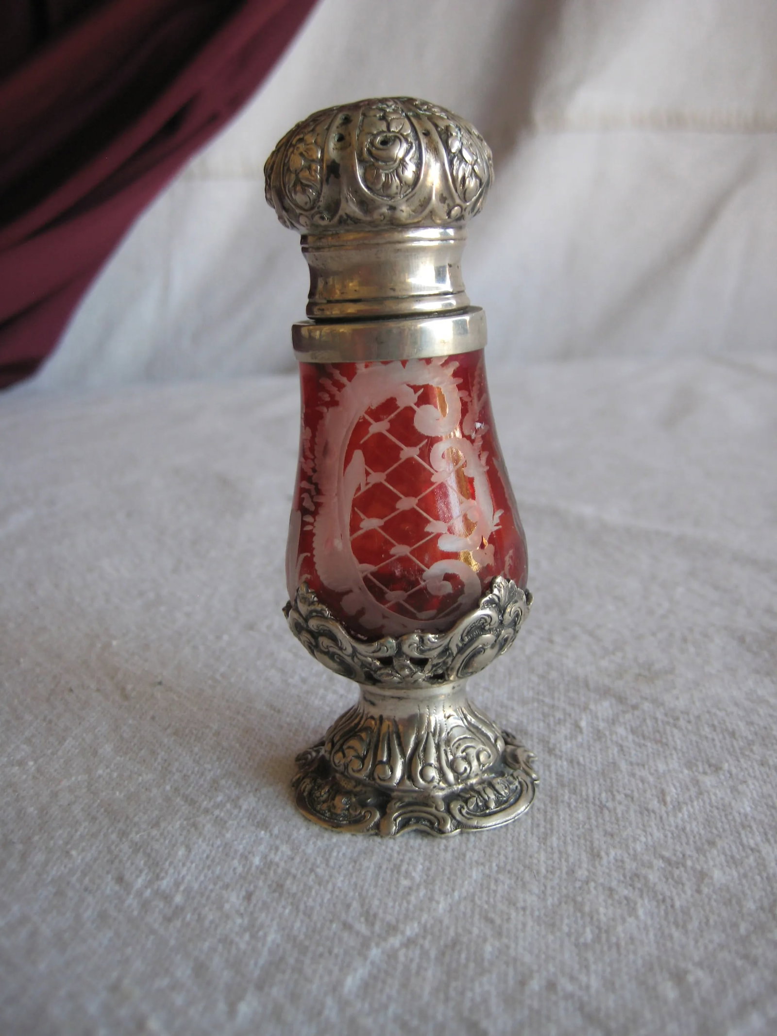 Crystal and Silver Salt Shaker, Late 18 Hundreds - 3